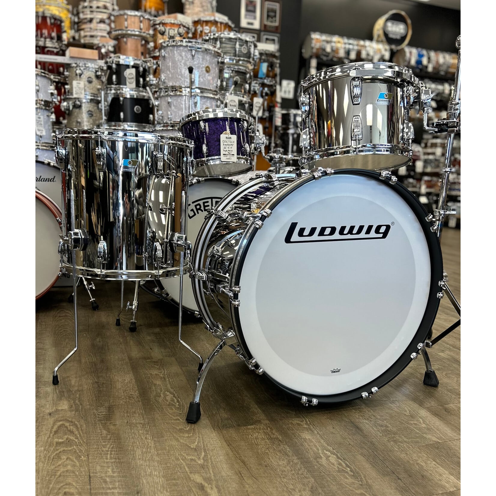 Ludwig Ludwig 50th Anniversary Stainless Steel 3-pc Pro Beat Shell Pack 13/16/24