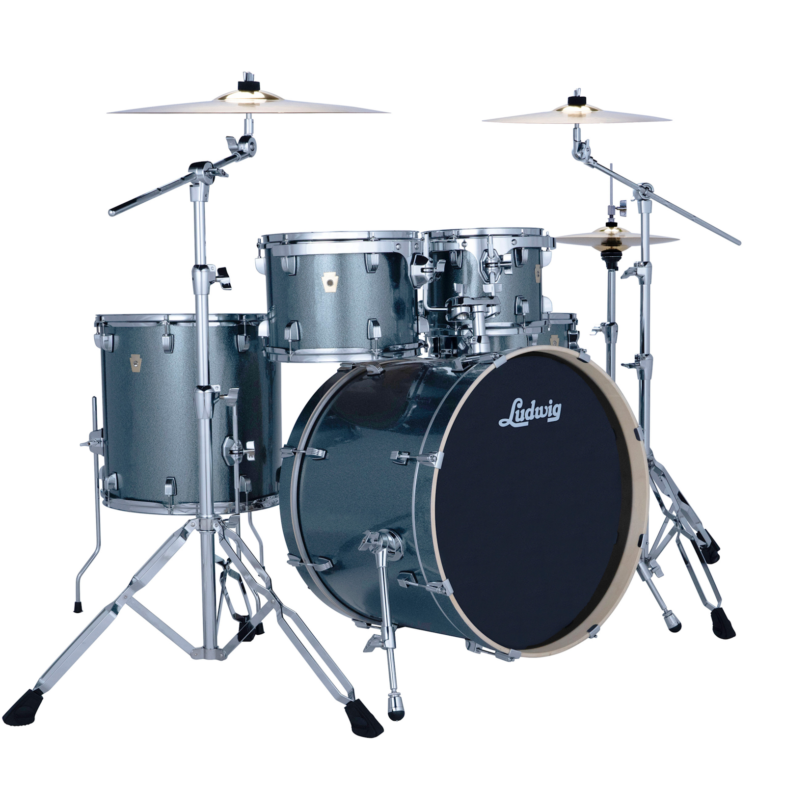 Ludwig Ludwig Element Evolution 5-Piece 22" Complete Kit w. Paiste 101 Cymbals (Atlantic Sparkle) LE5220C4P101