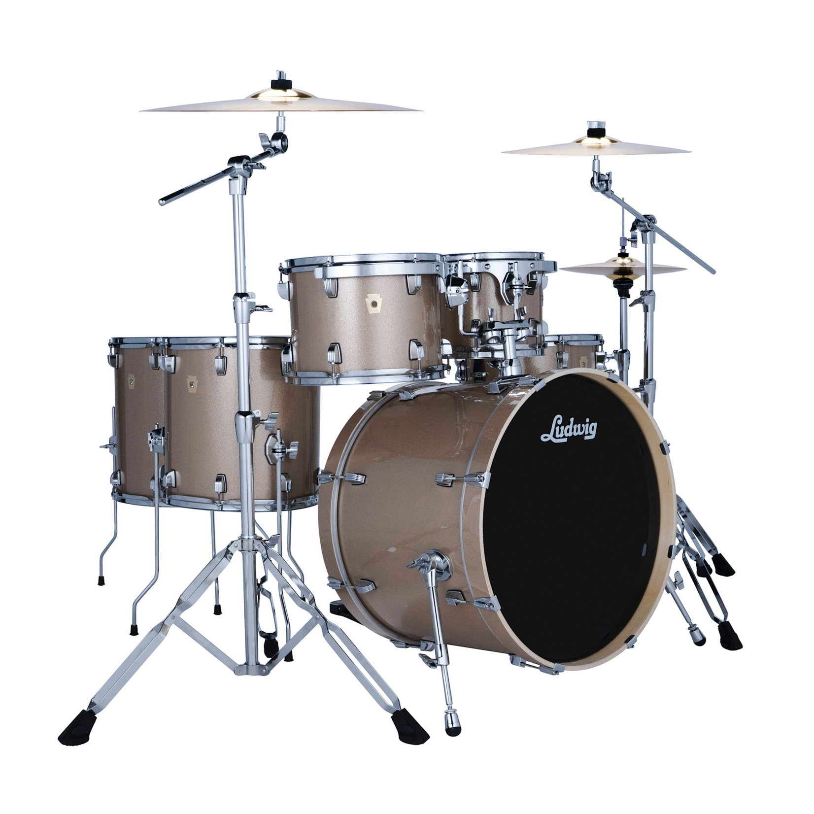 Ludwig Ludwig Element Evolution 5-Piece 22" Complete Kit w. Paiste 101 Cymbals (Prosecco Sparkle) LE5220C3P101