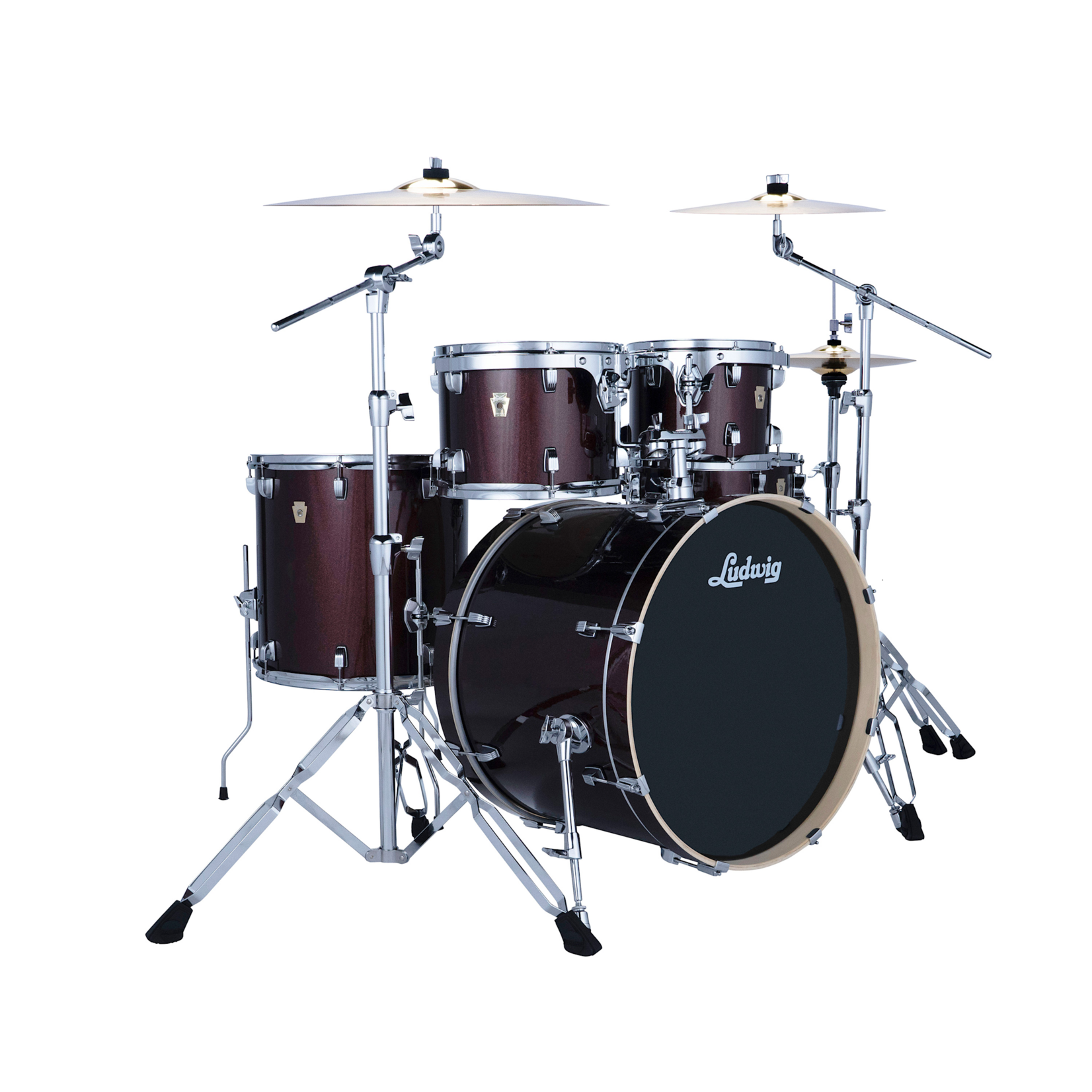 Ludwig Ludwig Element Evolution 5-Piece 22" Complete Kit w. Paiste 101 Cymbals (Caramel Sparkle) LE5220C1P101