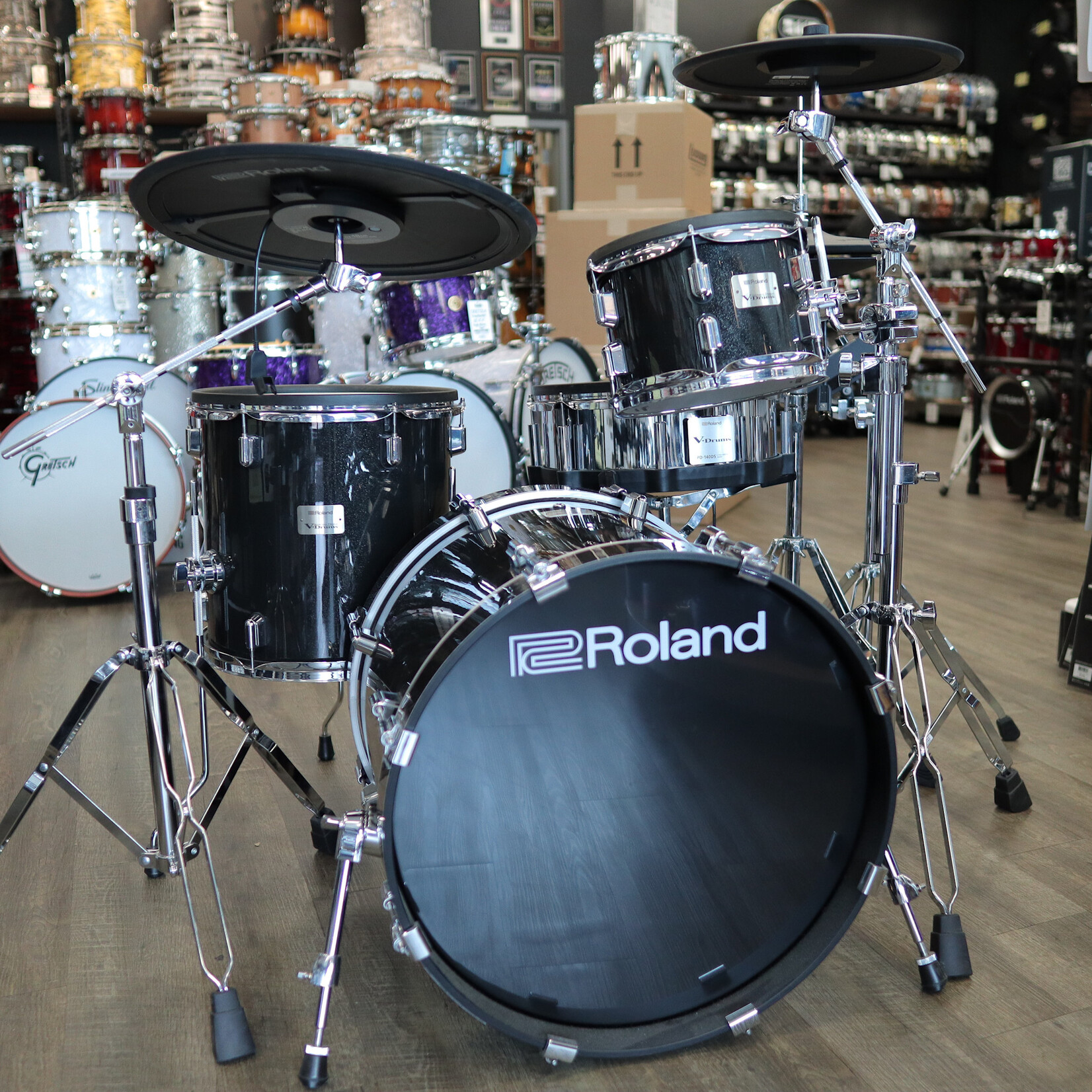 Roland Pre-Owned Roland VAD504 V-Drums Acoustic Design Electronic Drum Kit w/ Tama Iron Cobra HiHat Stand