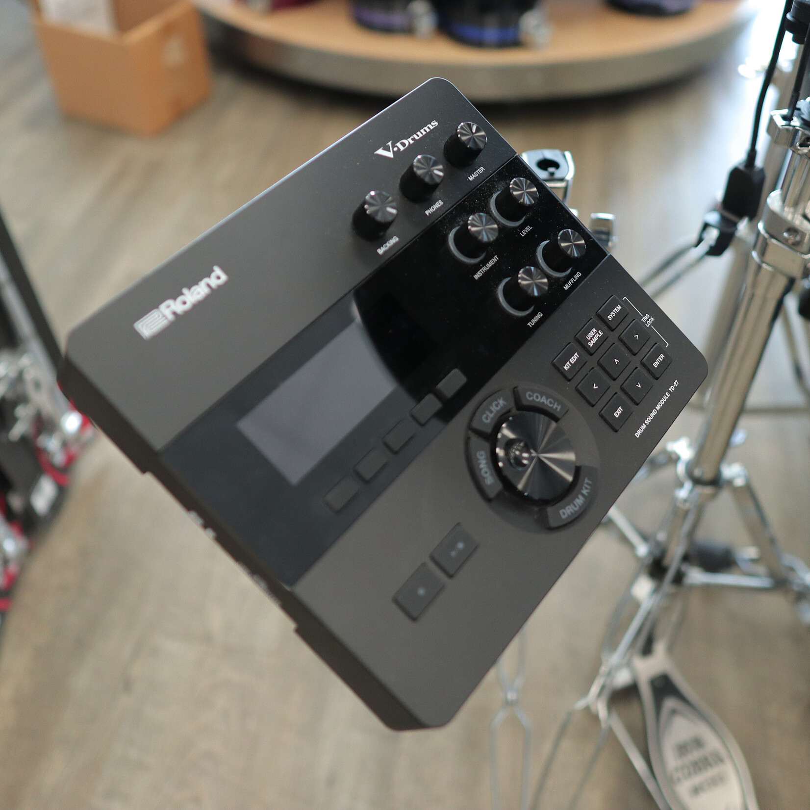 Roland Pre-Owned Roland VAD504 V-Drums Acoustic Design Electronic Drum Kit w/ Tama Iron Cobra HiHat Stand