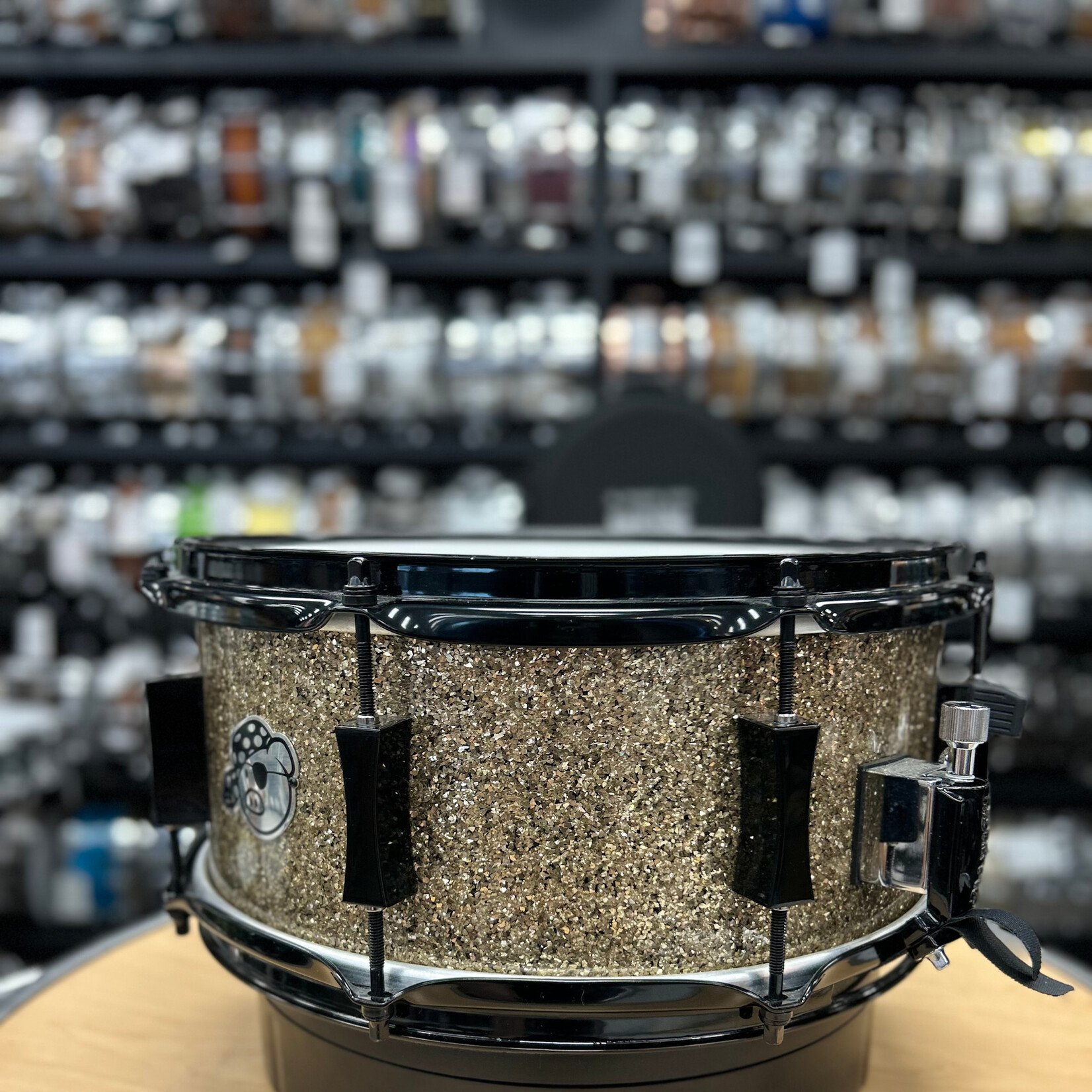 Pork Pie Used Pork Pie 6.5x13" 8-Ply Mahogany/Maple Snare Drum Ginger Glass With Black Hardware