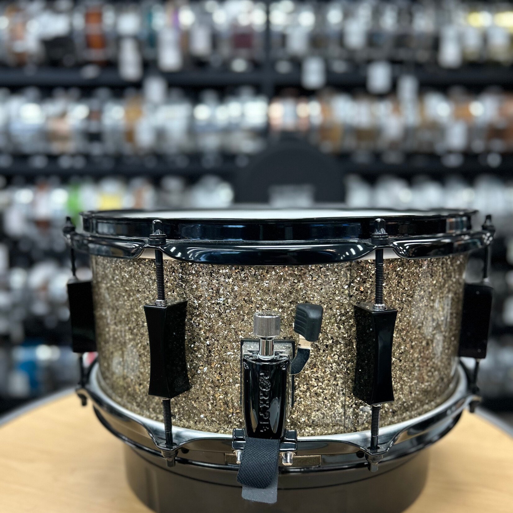 Pork Pie Used Pork Pie 6.5x13" 8-Ply Mahogany/Maple Snare Drum Ginger Glass With Black Hardware