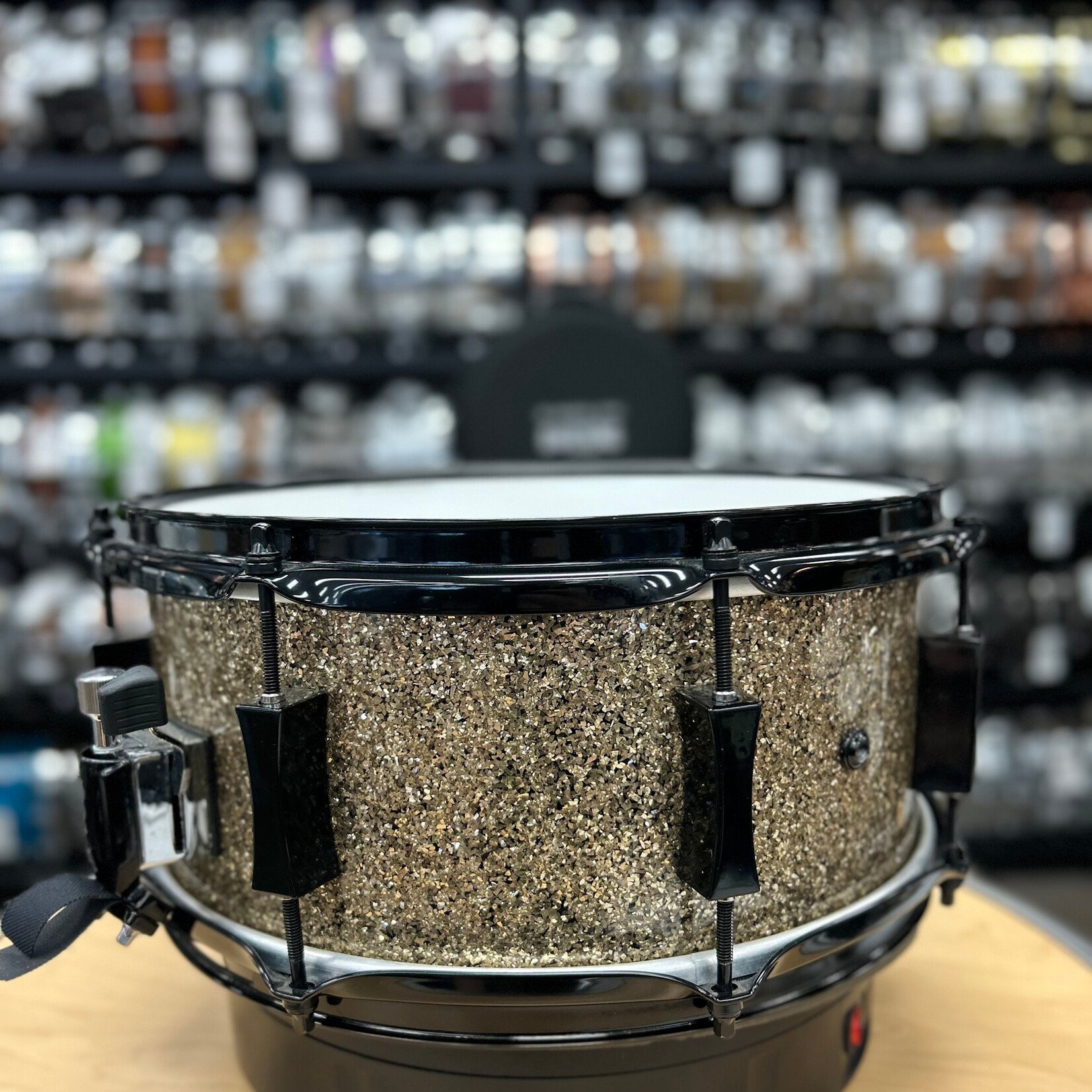 Pork Pie Used Pork Pie 6.5x13" 8-Ply Mahogany/Maple Snare Drum Ginger Glass With Black Hardware