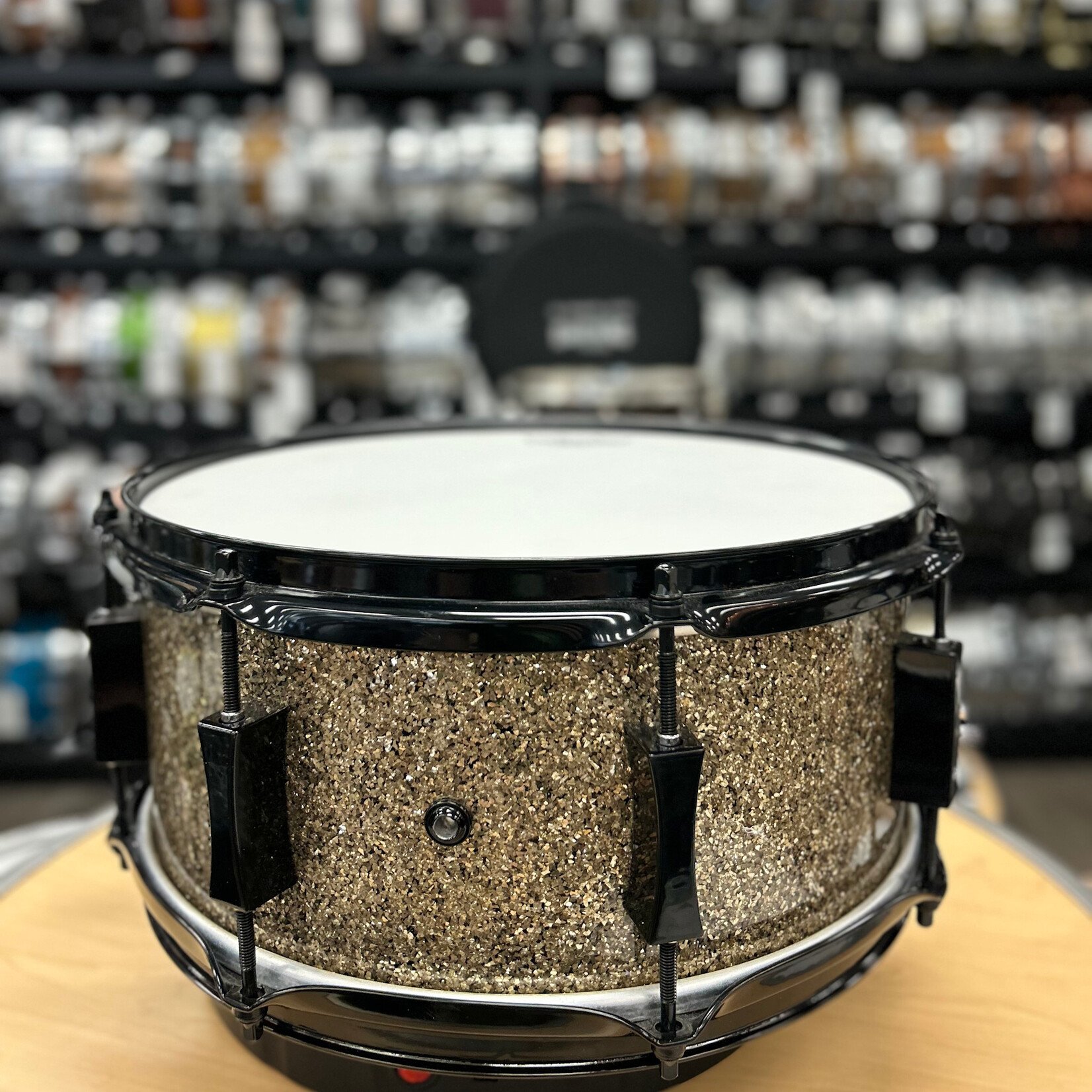 Pork Pie Used Pork Pie 6.5x13" 8-Ply Mahogany/Maple Snare Drum Ginger Glass With Black Hardware