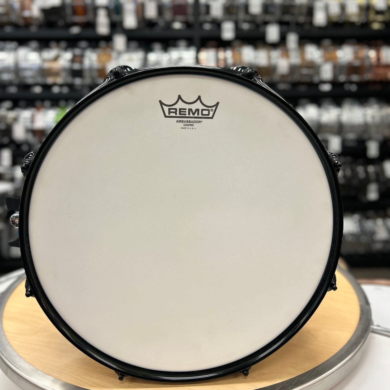 Pork Pie Used Pork Pie 6.5x13" 8-Ply Mahogany/Maple Snare Drum Ginger Glass With Black Hardware