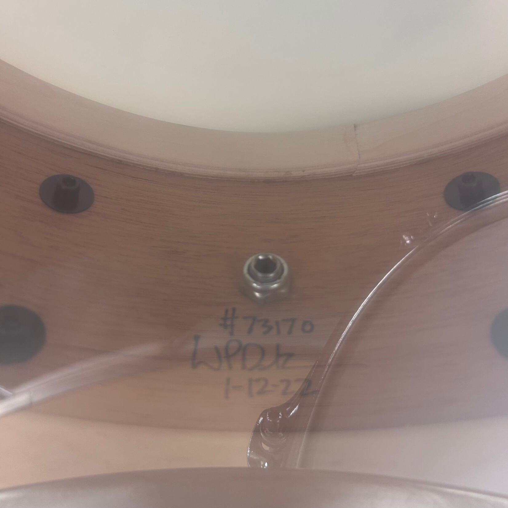 Pork Pie Used Pork Pie 6.5x13" 8-Ply Mahogany/Maple Snare Drum Ginger Glass With Black Hardware