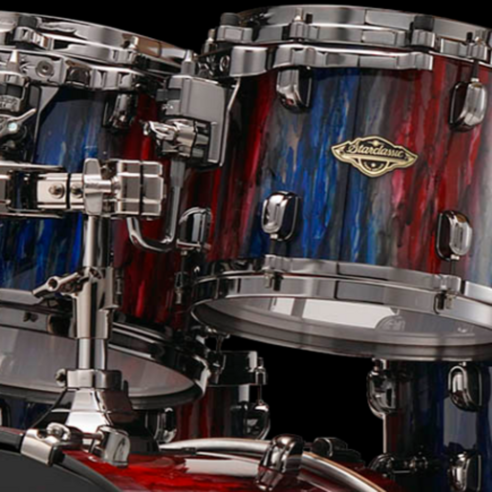 Tama Tama Starclassic Walnut/Birch 5-piece Shell Pack 10/12/14/16/22 (Crimson Saphire Cascade w/ Black Nickel Hardware)