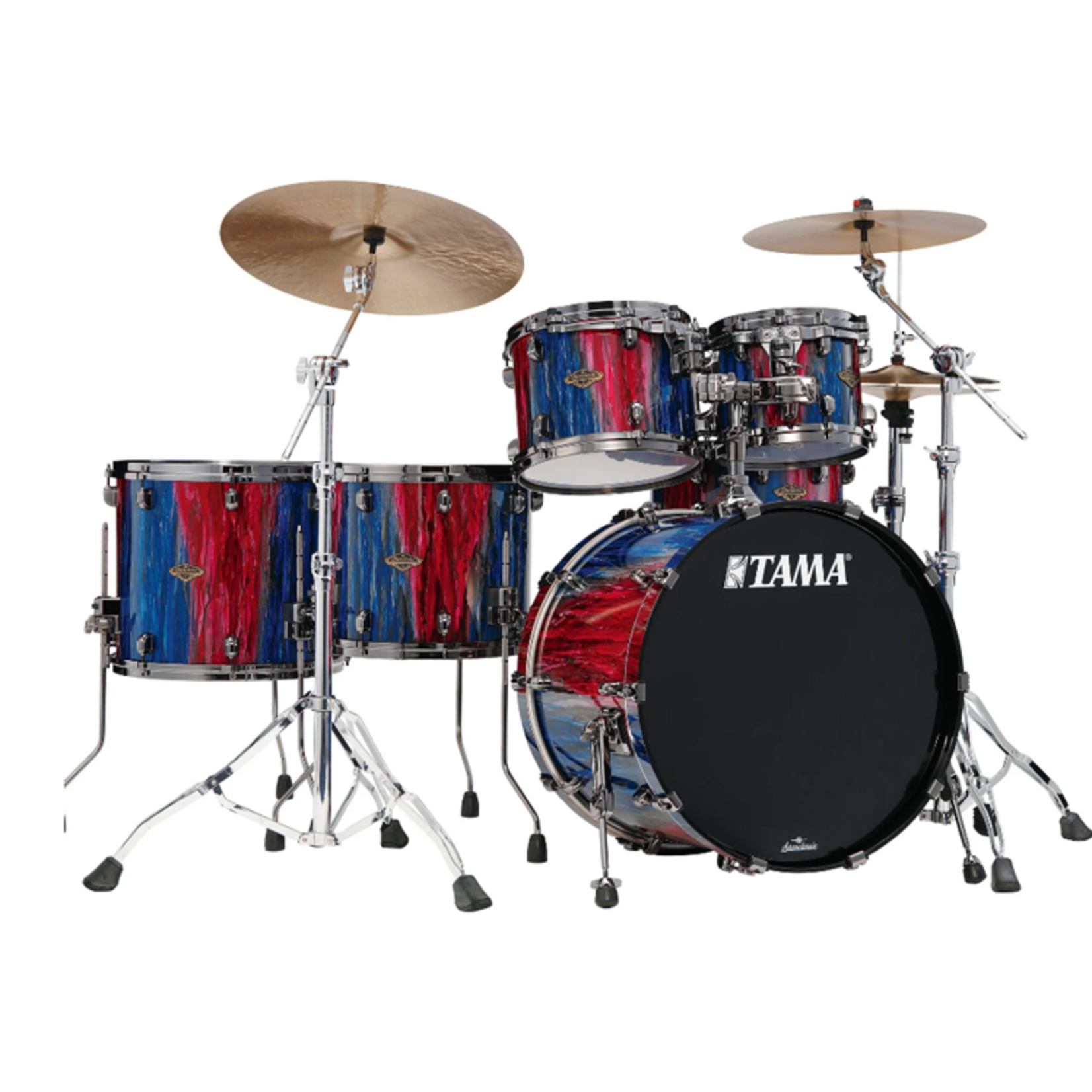 Tama Tama Starclassic Walnut/Birch 5-piece Shell Pack 10/12/14/16/22 (Crimson Saphire Cascade w/ Black Nickel Hardware)