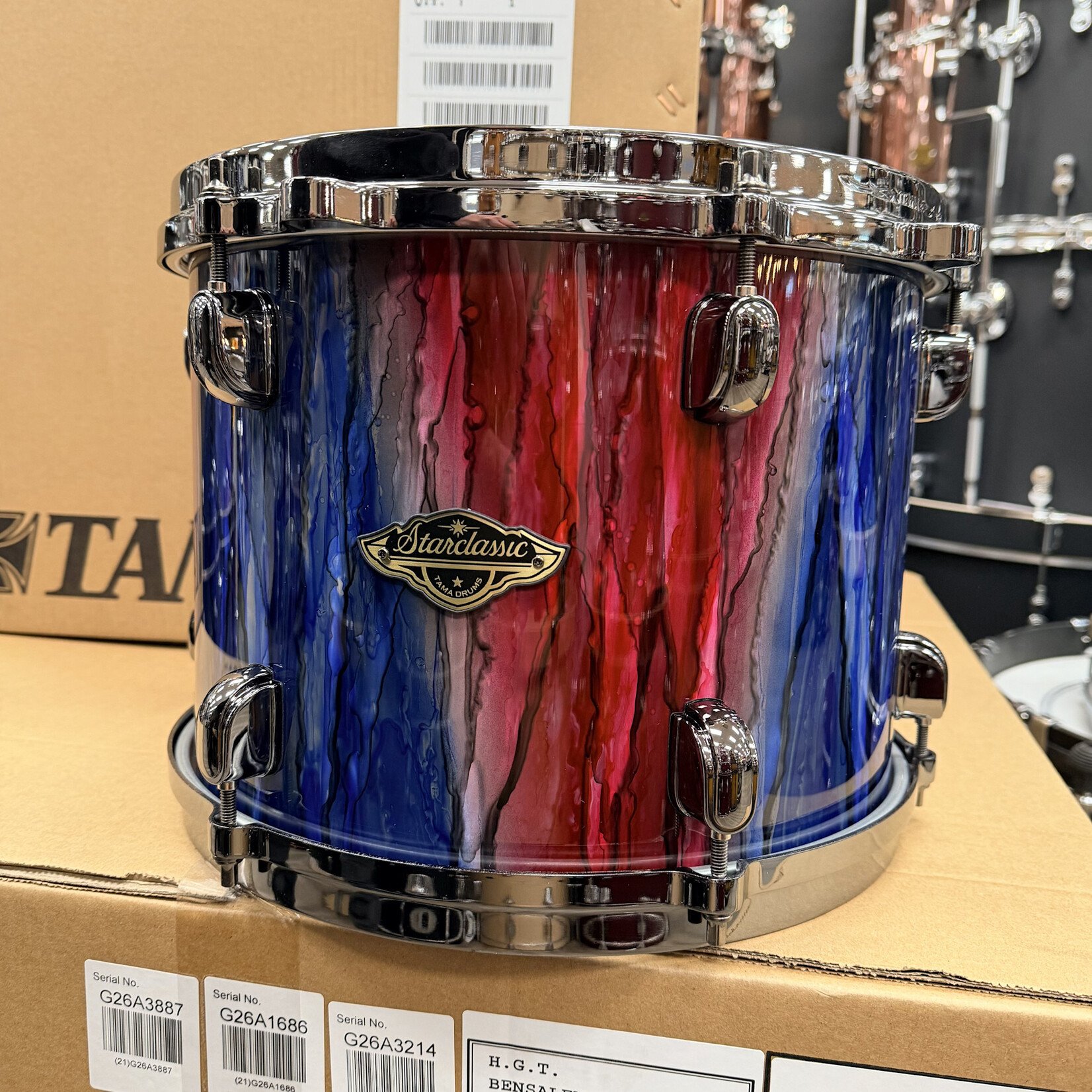 Tama Tama Starclassic Walnut/Birch 5-piece Shell Pack 10/12/14/16/22 (Crimson Saphire Cascade w/ Black Nickel Hardware)