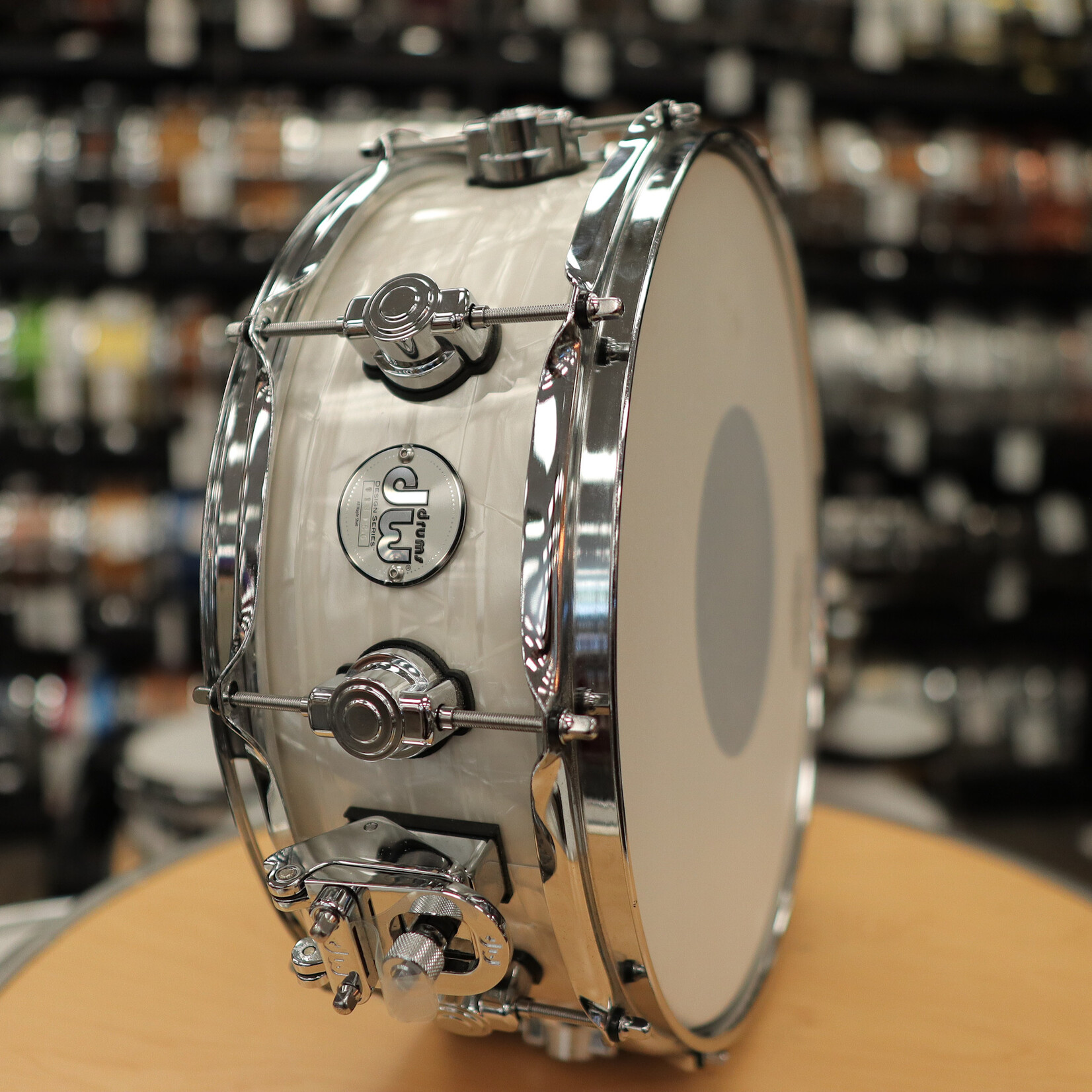DW Used DW Design 5x14" Maple Snare Drum (White Onyx)