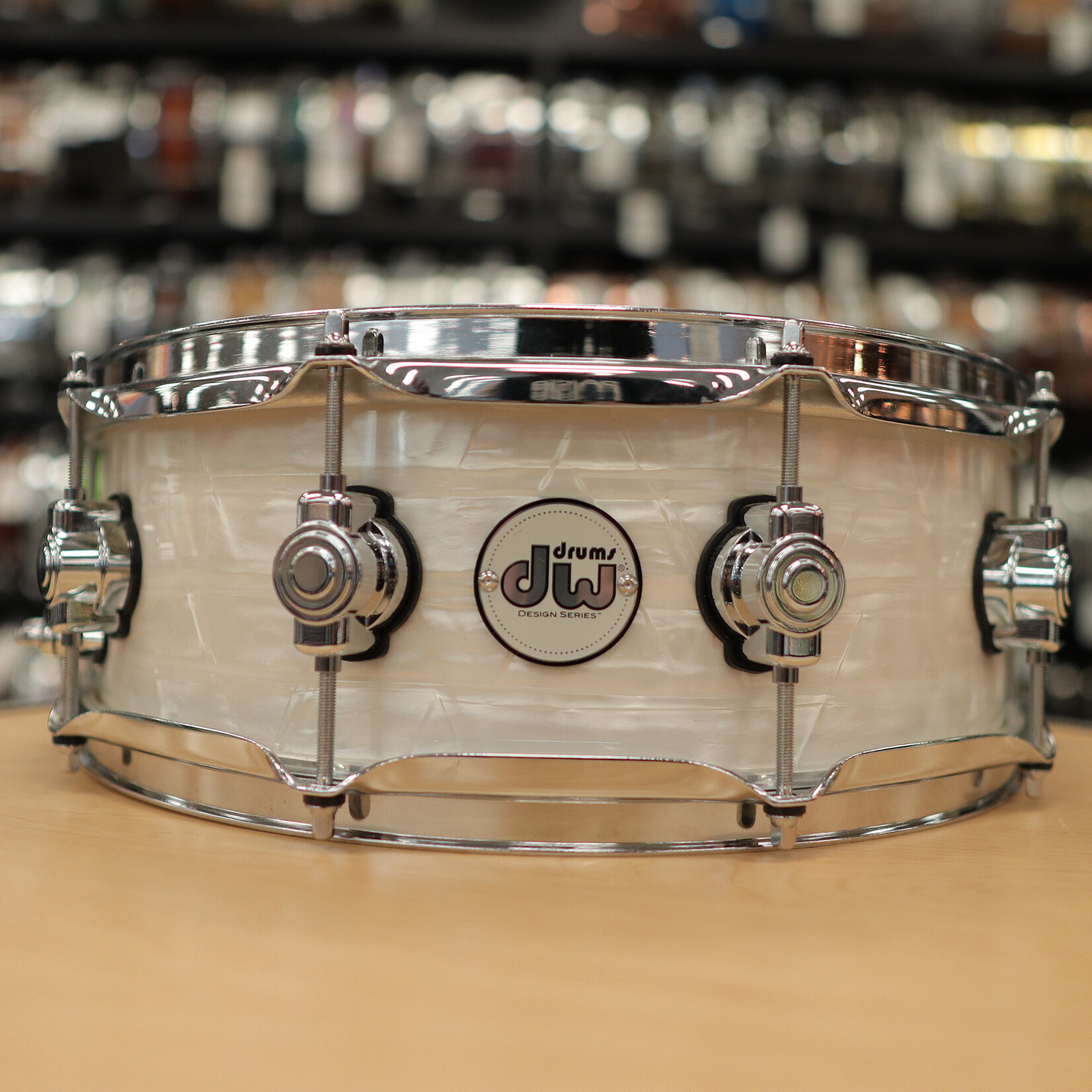 DW Used DW Design 5x14" Maple Snare Drum (White Onyx)