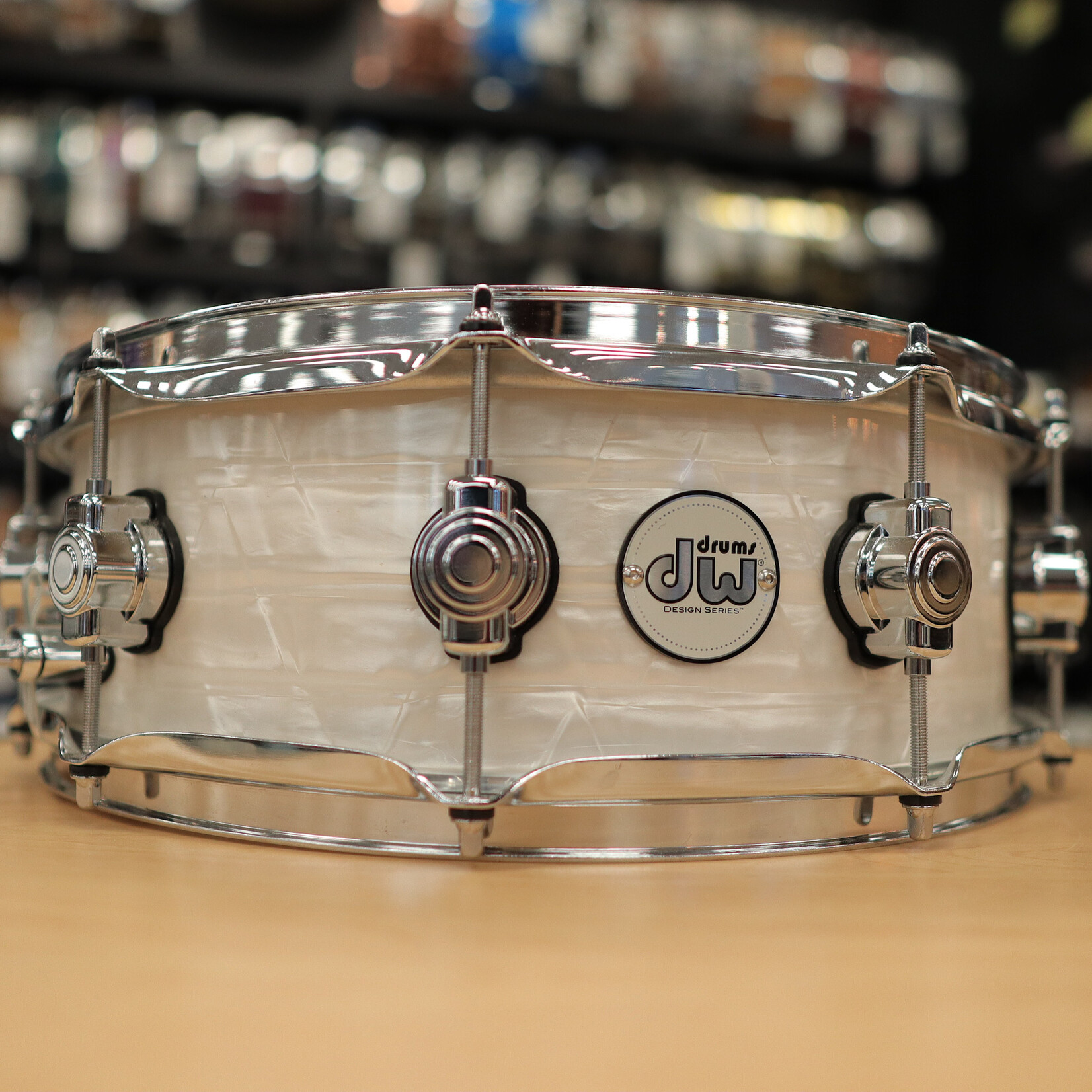 DW Used DW Design 5x14" Maple Snare Drum (White Onyx)
