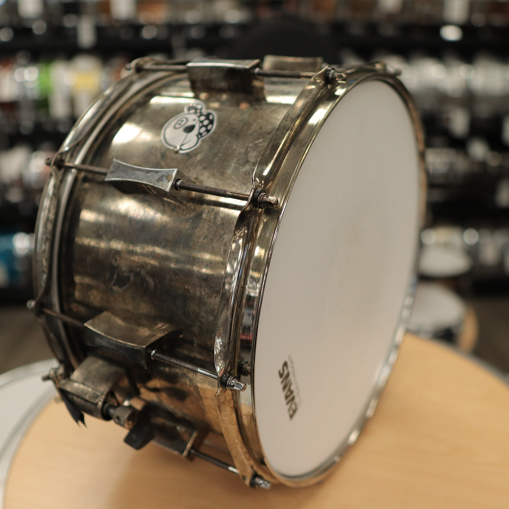 Pork Pie Pre-Owned Pork Pie 8x14" Aged Brass Snare Drum w/ Aged Hardware