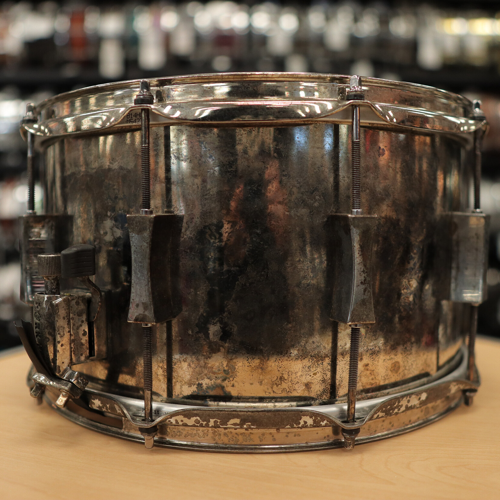 Pork Pie Pre-Owned Pork Pie 8x14" Aged Brass Snare Drum w/ Aged Hardware