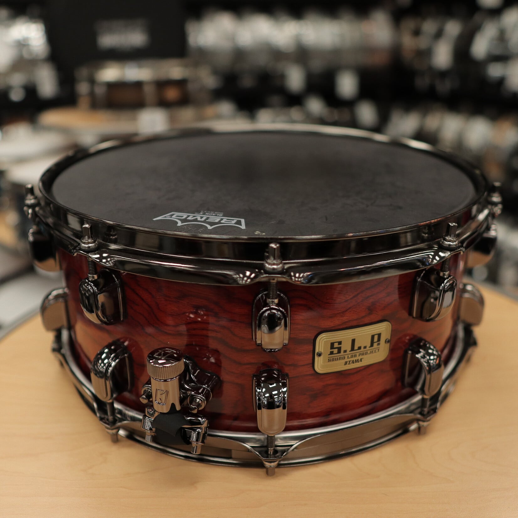 Tama Pre-Owned Tama S.L.P. 6x14" G-Bubinga Snare Drum 12-Ply LGB146NQB (Natural Quilted Bubinga)