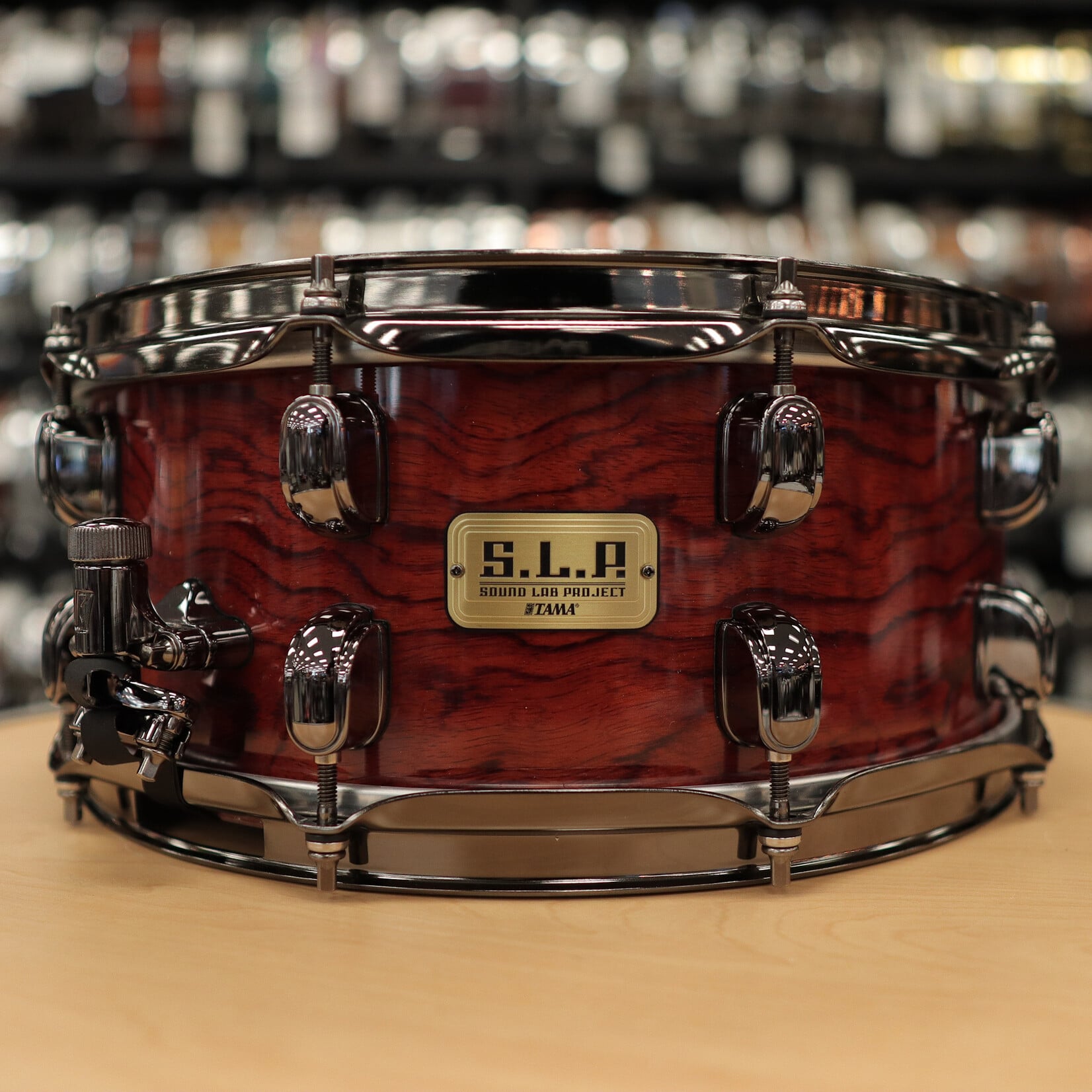 Tama Pre-Owned Tama S.L.P. 6x14" G-Bubinga Snare Drum 12-Ply LGB146NQB (Natural Quilted Bubinga)