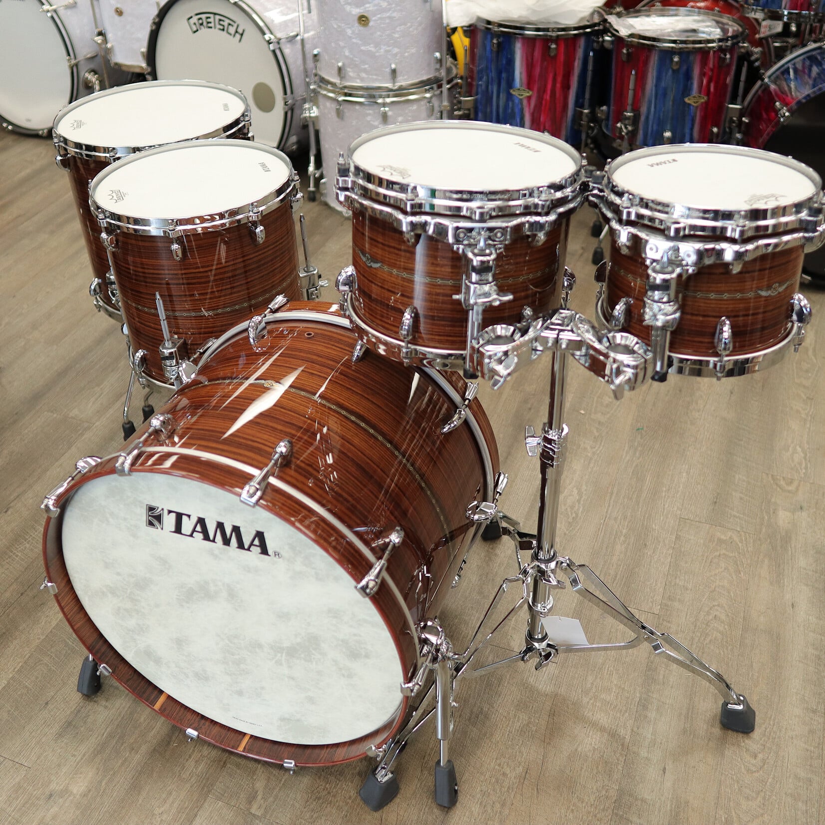 Tama Like New Tama Star Bubinga 5-Pc Shell Pack 10/12/14/16/22 (Limited Edition Natural Rosewood)