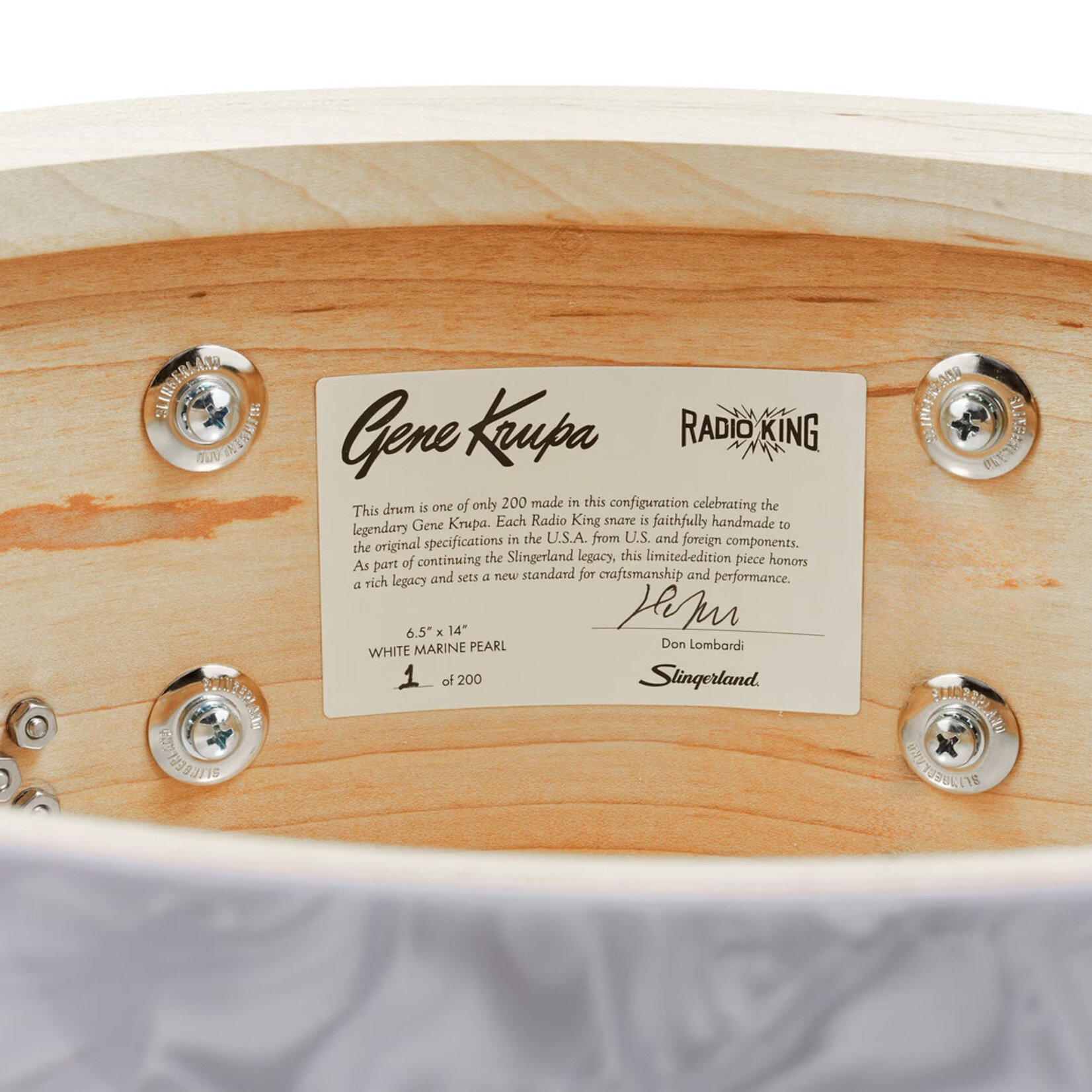 Slingerland Slingerland Gene Krupa 6.5x14″ Radio King Limited Edition Snare Drum