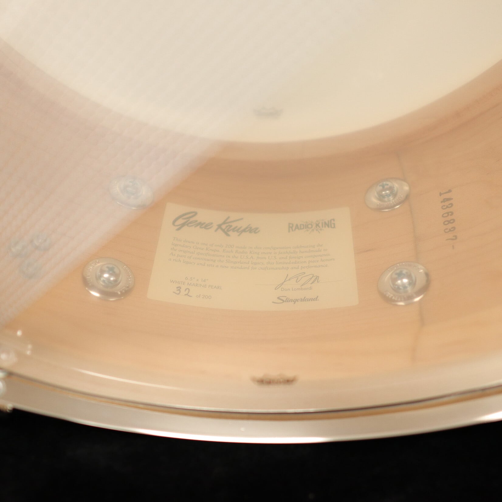 Slingerland Slingerland Gene Krupa 6.5x14″ Radio King Limited Edition Snare Drum