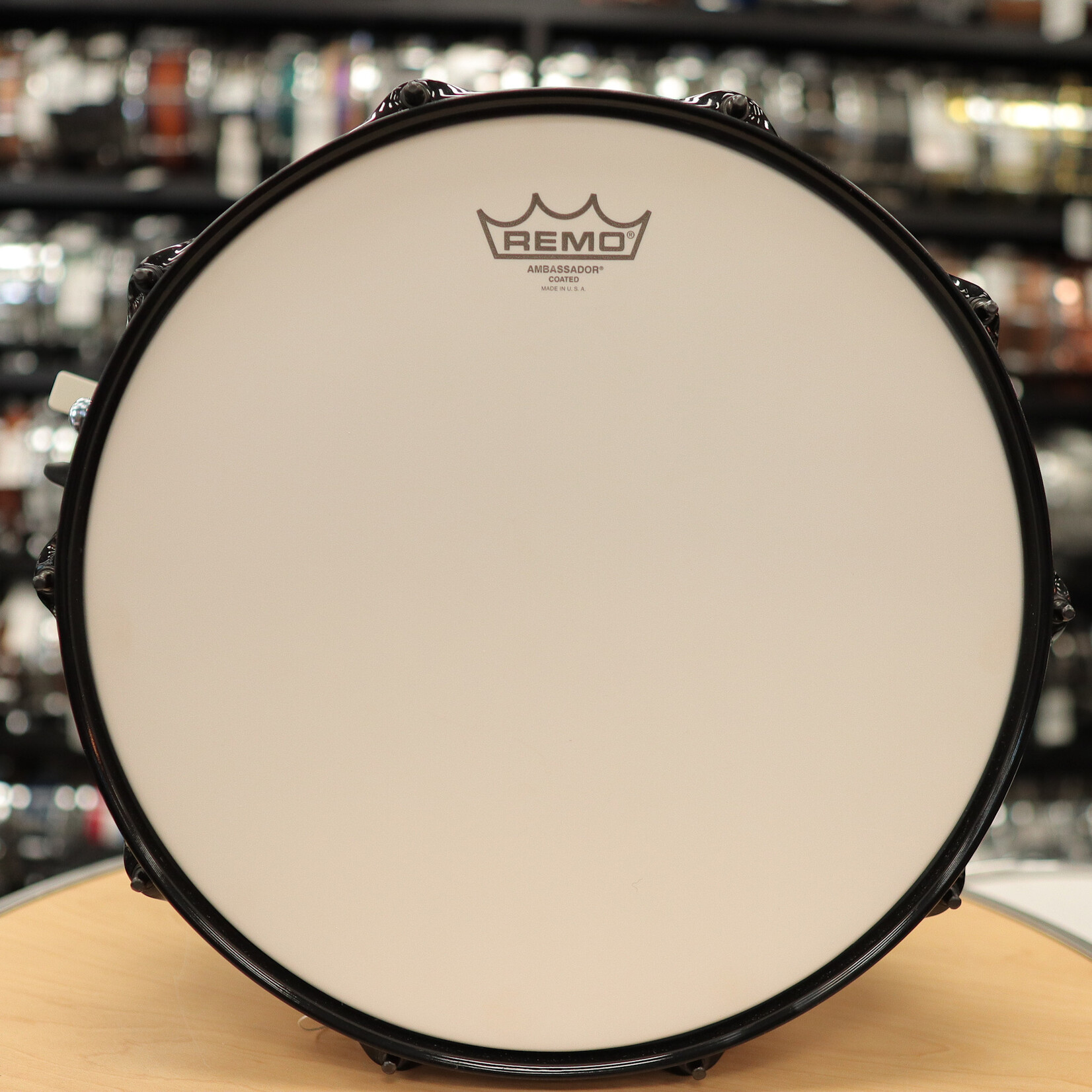 Pork Pie Pork Pie 7x14" Maple/Bubinga Snare Drum (Bubinga Hi-Gloss with Black Hardware) #2
