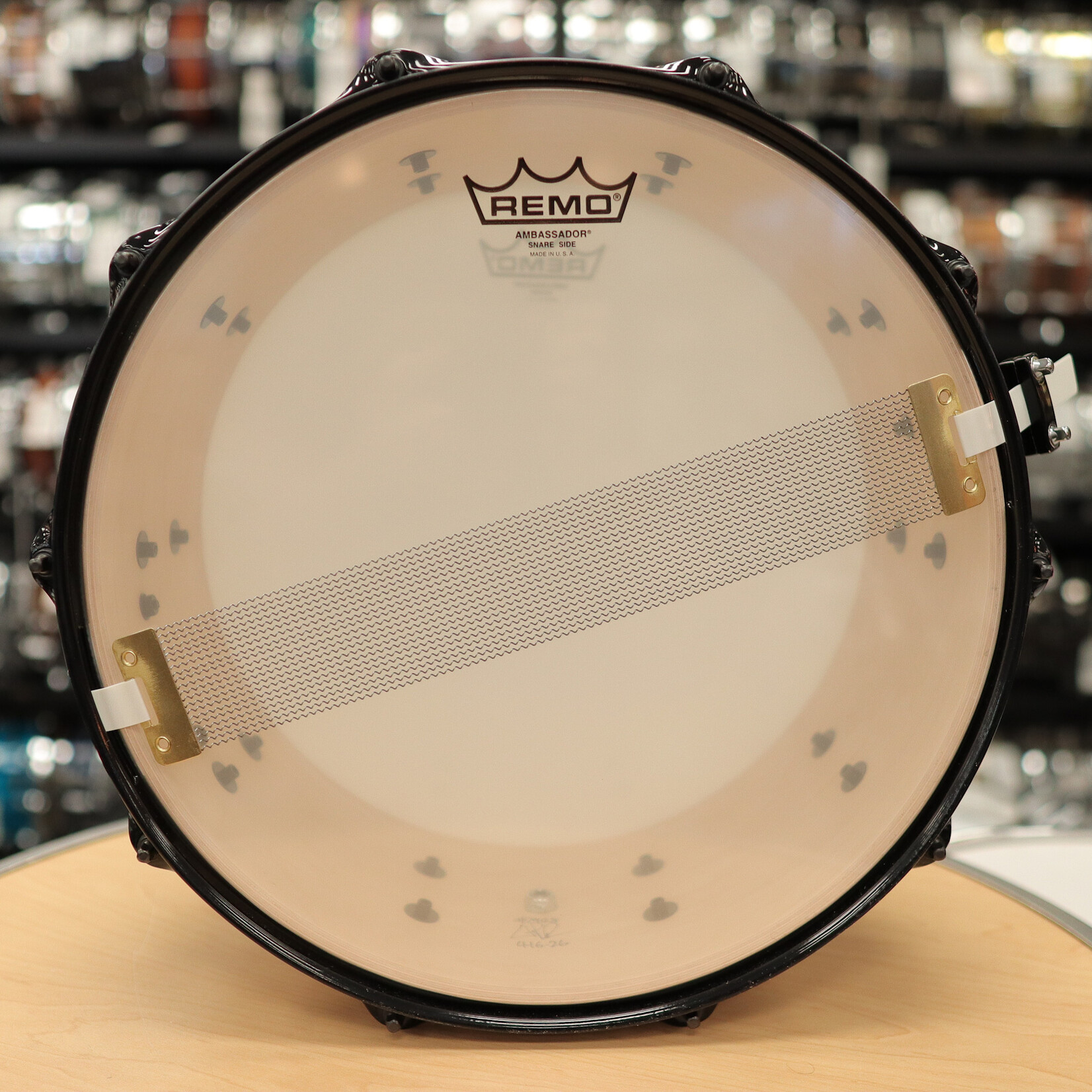 Pork Pie Pork Pie 7x14" Maple/Bubinga Snare Drum (Bubinga Hi-Gloss with Black Hardware) #2