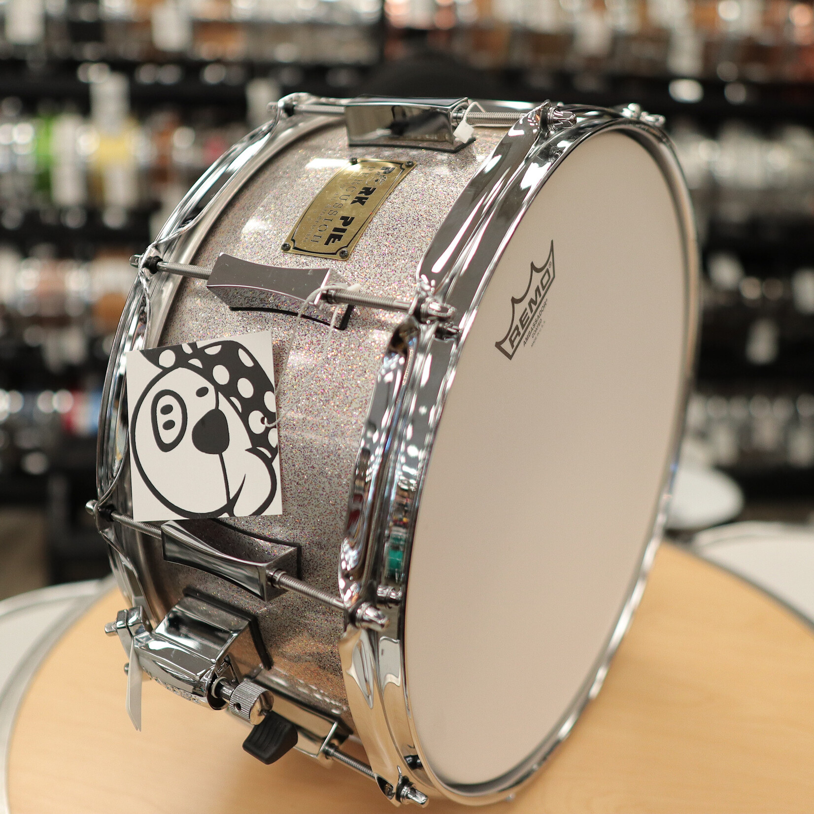 Pork Pie Pork Pie 6.5x14" Mahogany/ Gum/ Mahogany Snare Drum (Everything Sparkle)
