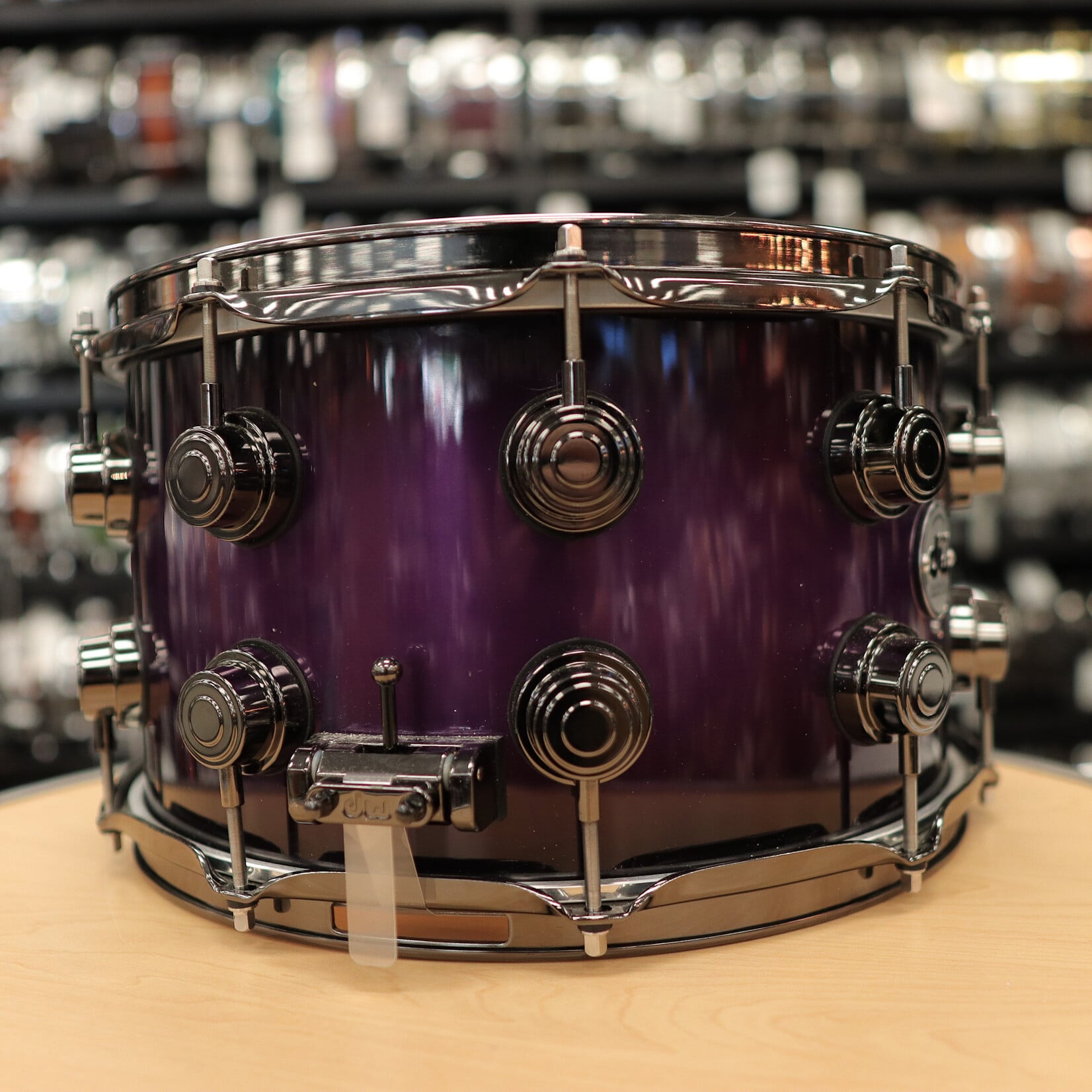 DW Pre-Owned DW Collector's SSC Maple Exotic 8x14" (Purple Anodized to Black Burst w/ Black Nickel Hardware)