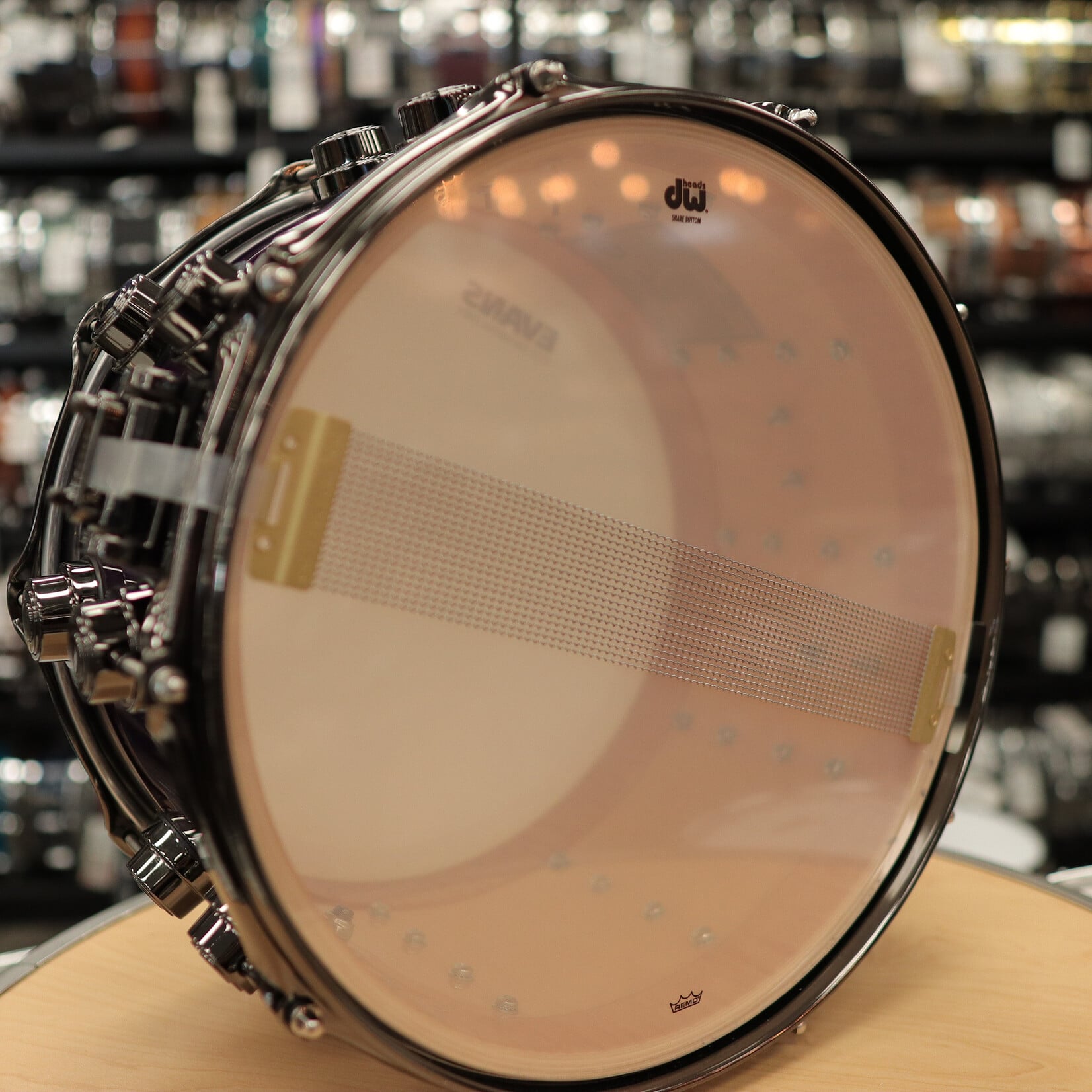 DW Pre-Owned DW Collector's SSC Maple Exotic 8x14" (Purple Anodized to Black Burst w/ Black Nickel Hardware)