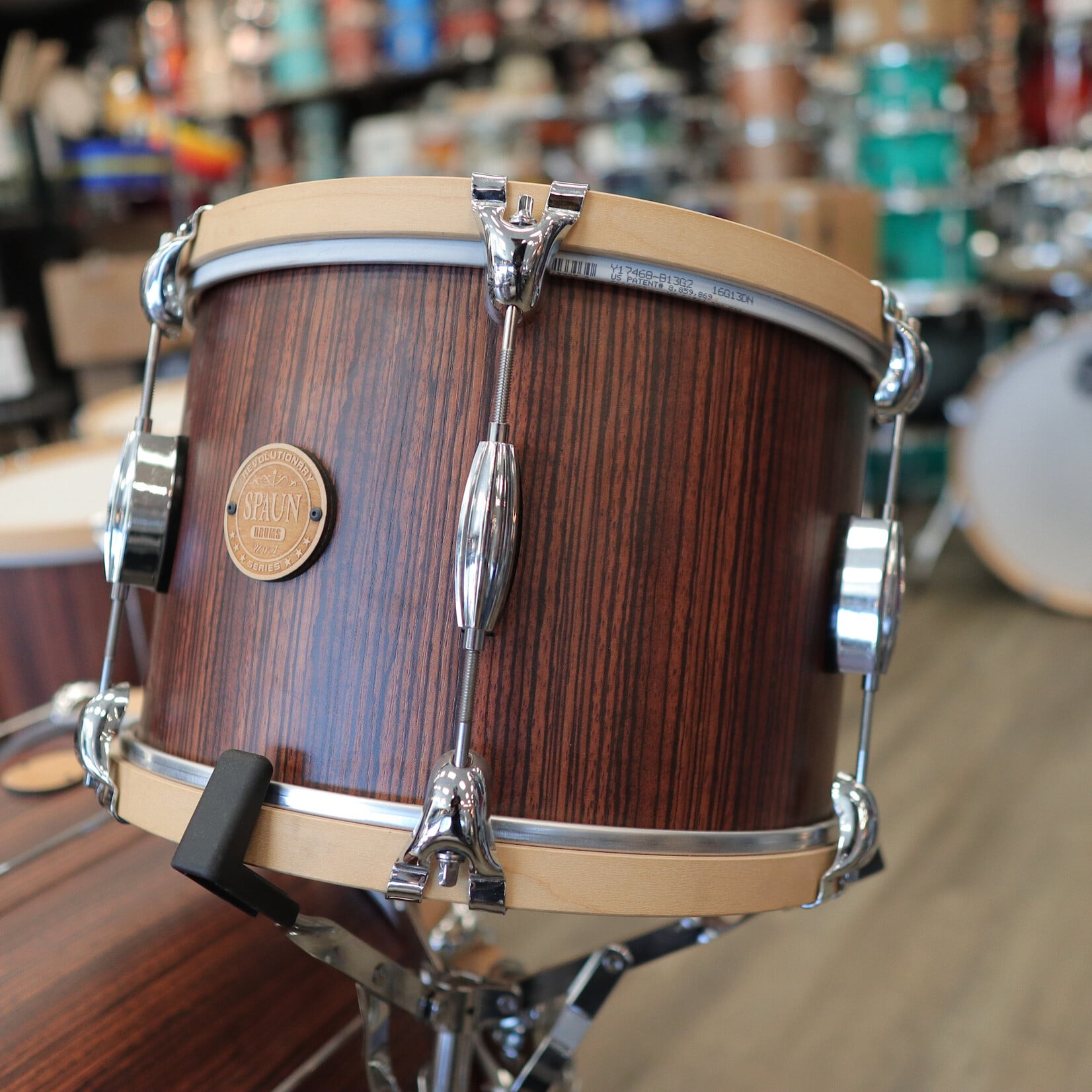 Spaun Used Spaun Revolutionary 4-Piece Maple Shell Pack 13/16/18/22 (Vertical Caramel Zebrawood)