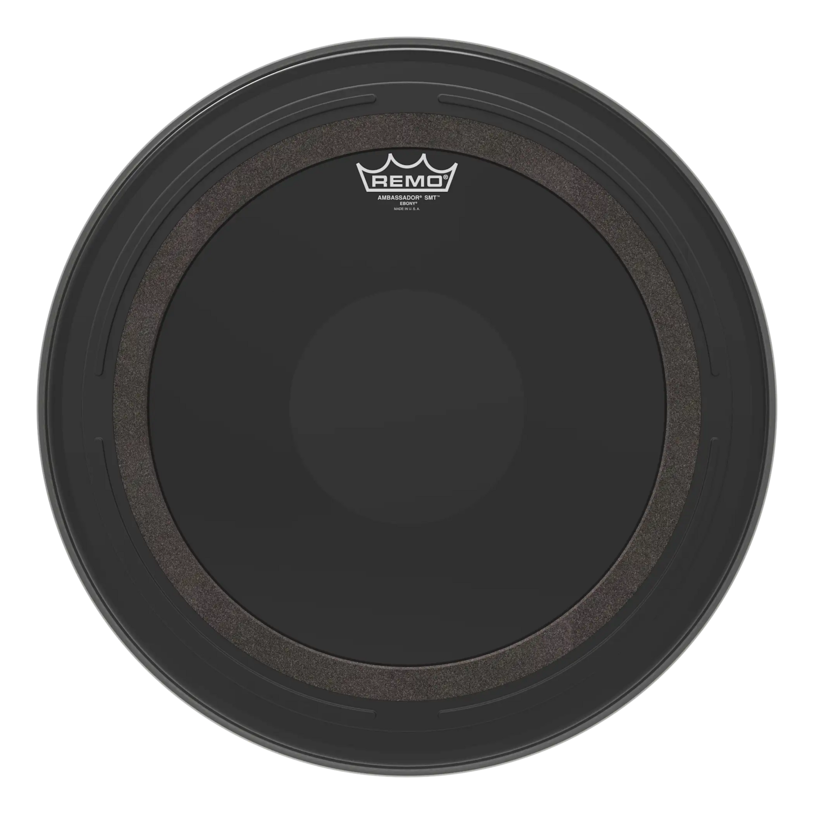 Remo Remo Ambassador SMT Ebony Tom Drumhead