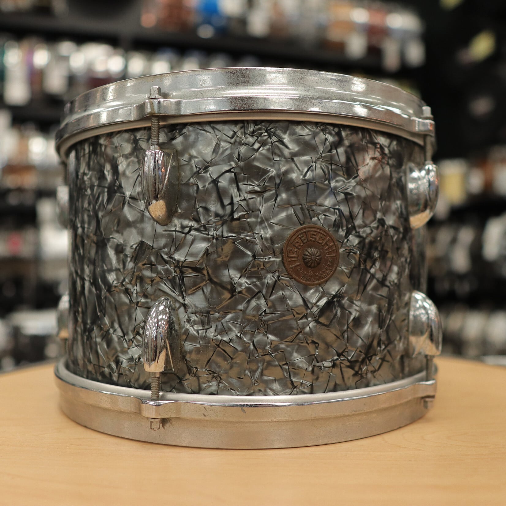 Gretsch 60s Gretsch 8x12" Round Badge Tom (Black Diamond Pearl)