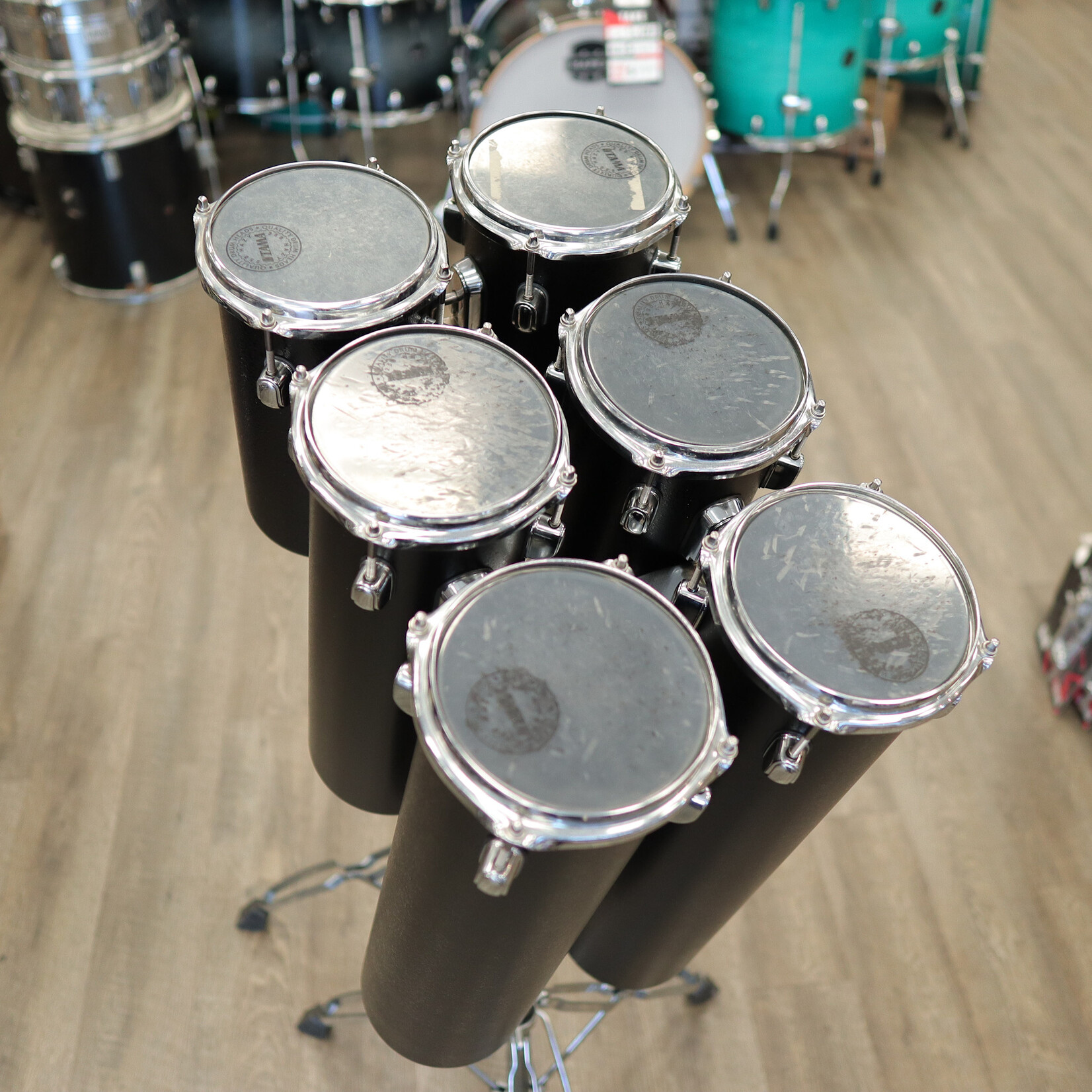 Tama Pre-Owned Tama Octobans 6-Piece (4pc Low-Pitch Set & 2pc High-Pitch Set) w/ Stands