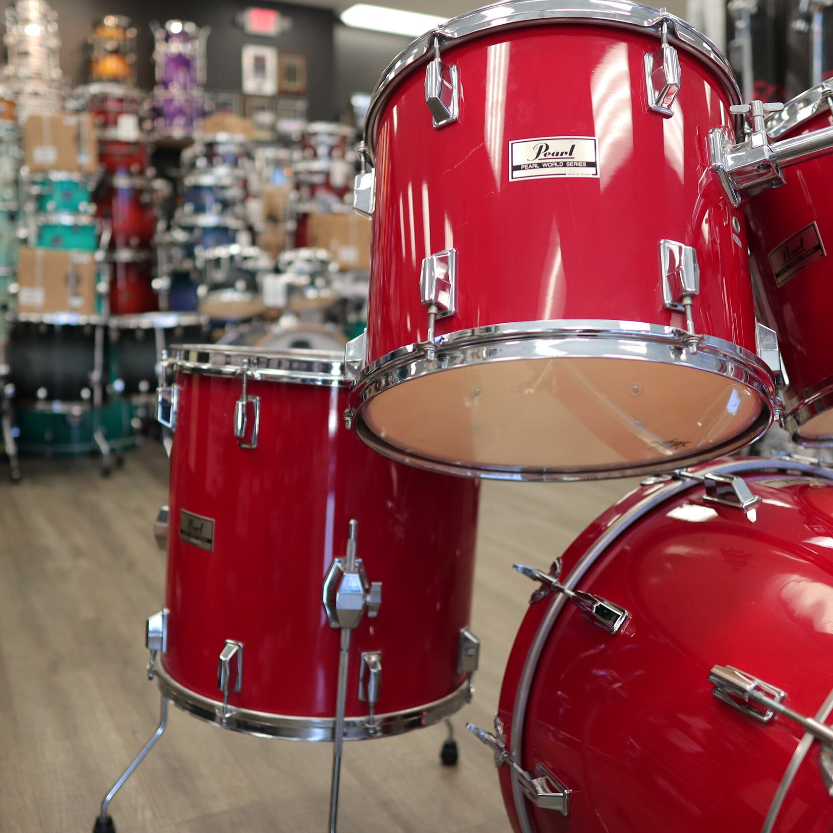 Pearl Pre-Owned Pearl World Series 7-PC Shell Pack 10/12/13/14/16/22/22 (Coral Red)