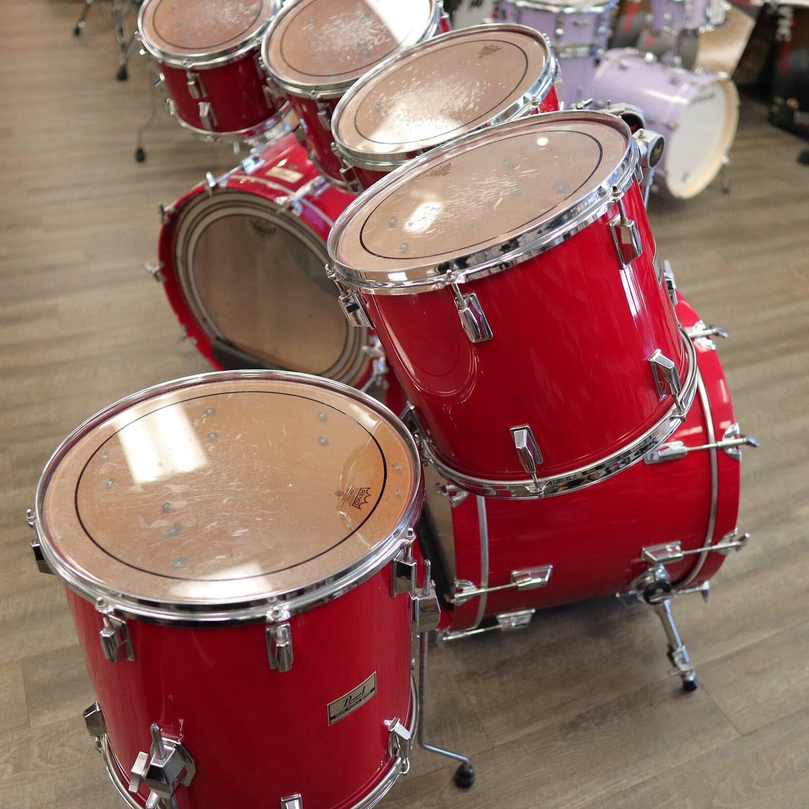 Pearl Pre-Owned Pearl World Series 7-PC Shell Pack 10/12/13/14/16/22/22 (Coral Red)