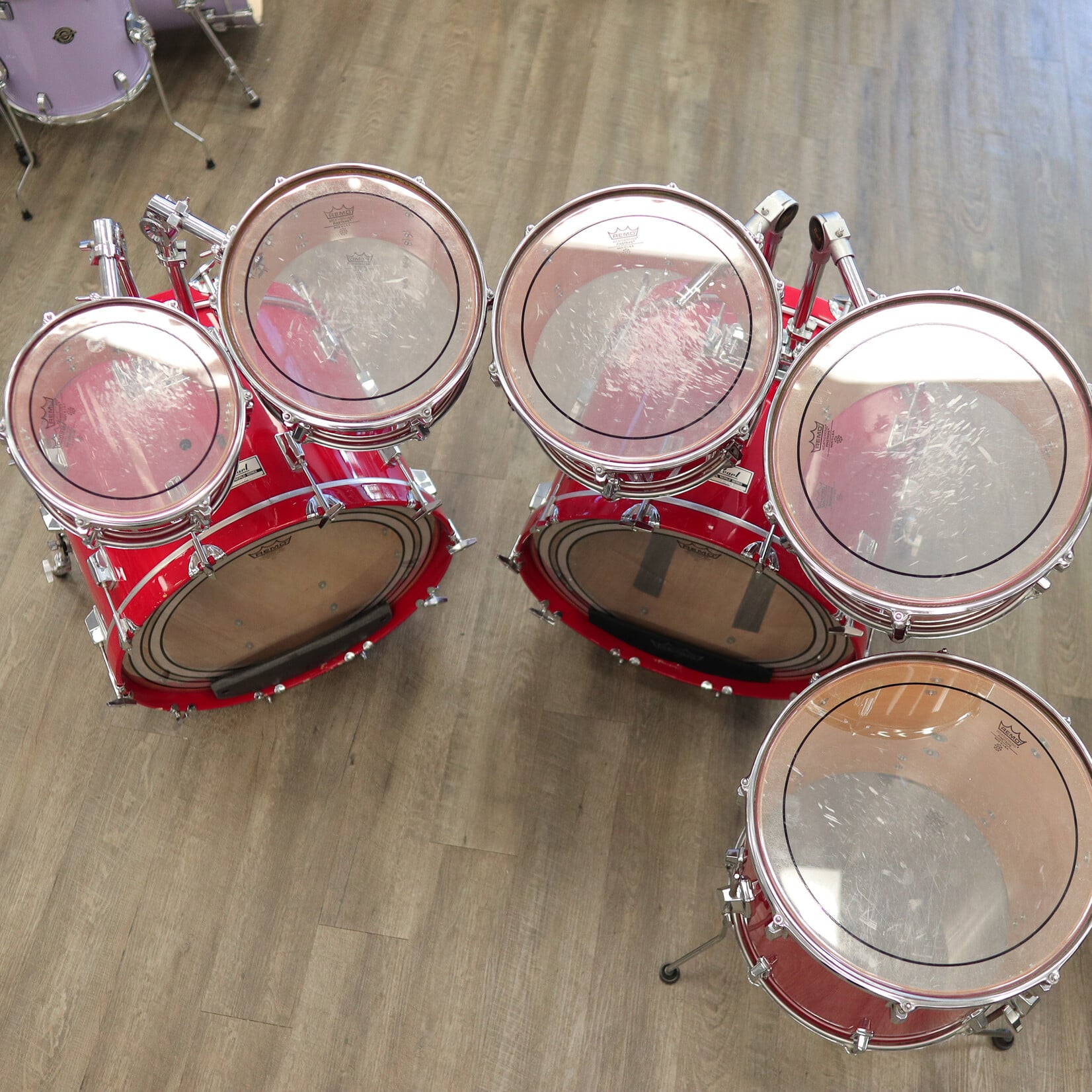 Pearl Pre-Owned Pearl World Series 7-PC Shell Pack 10/12/13/14/16/22/22 (Coral Red)