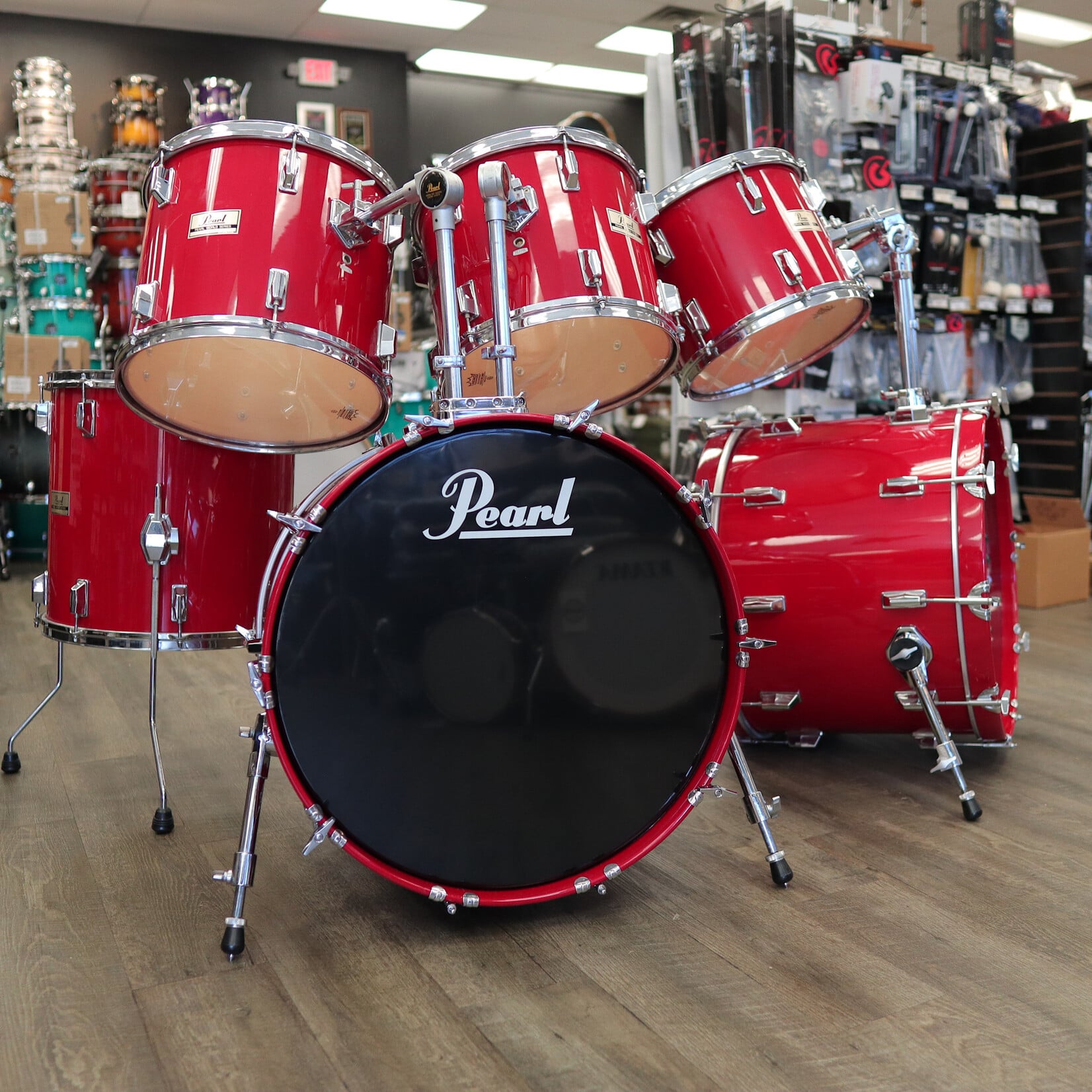 Pearl Pre-Owned Pearl World Series 7-PC Shell Pack 10/12/13/14/16/22/22 (Coral Red)