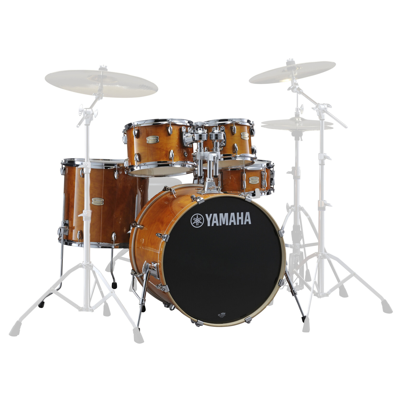 YAMAHA Yamaha Stage Custom 5-piece Shell Pack 10/12/16/22/5.5x14 (Honey Amber) SBP2F50HA
