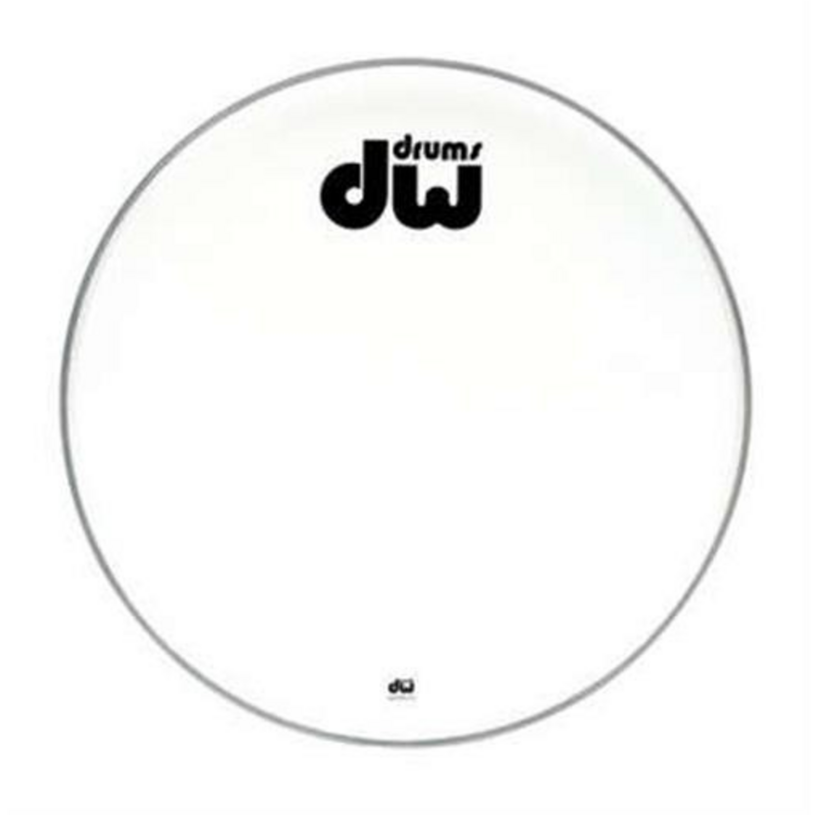 DW DW 22" Logo Head Coated White (Non-Vented) DRDHCW22K