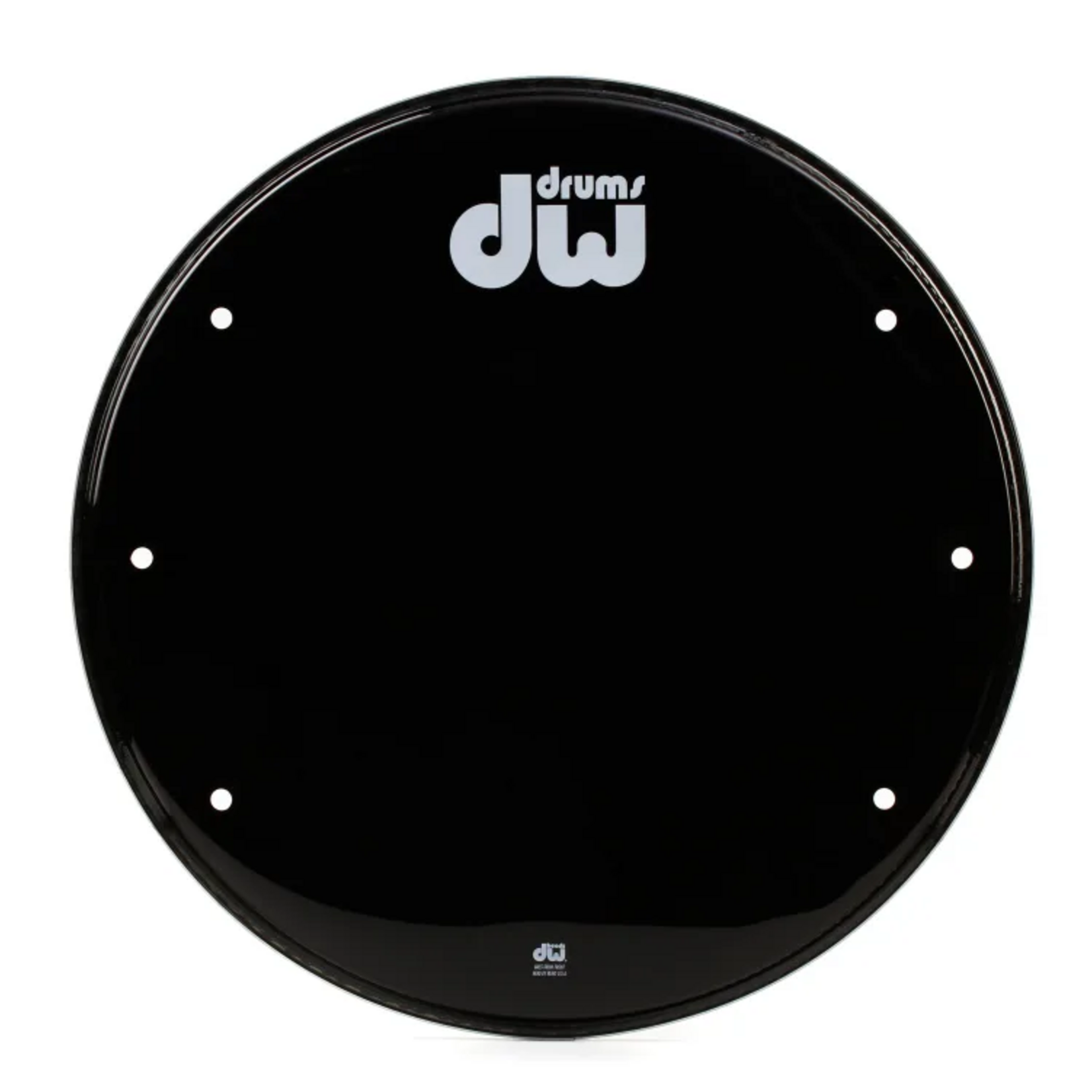 DW DW 22" Logo Head Black With White Logo DRDHGB22K