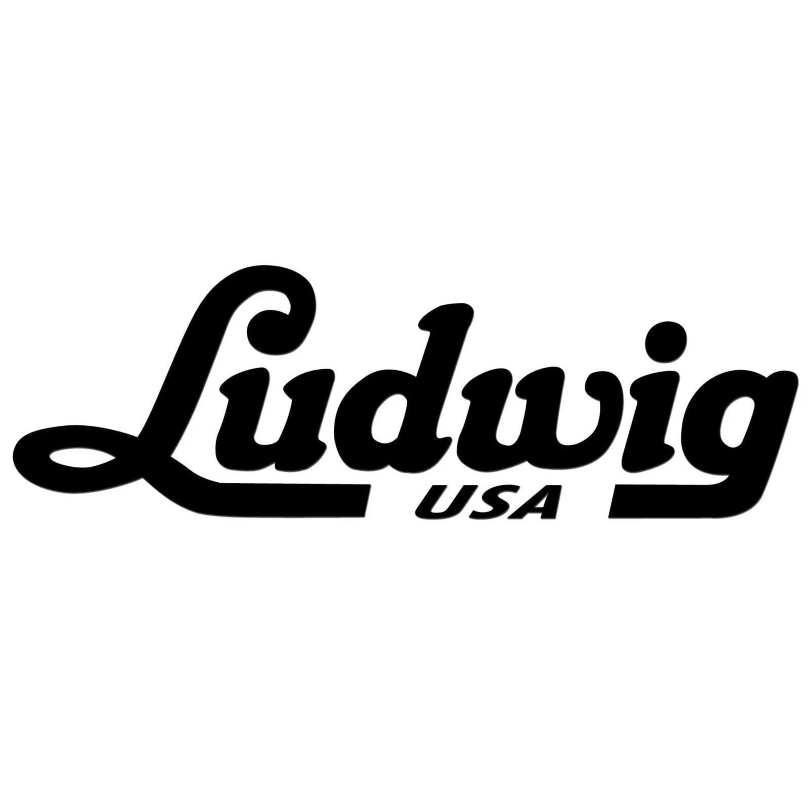 Ludwig Ludwig Black Vintage Script Logo Decal P4042