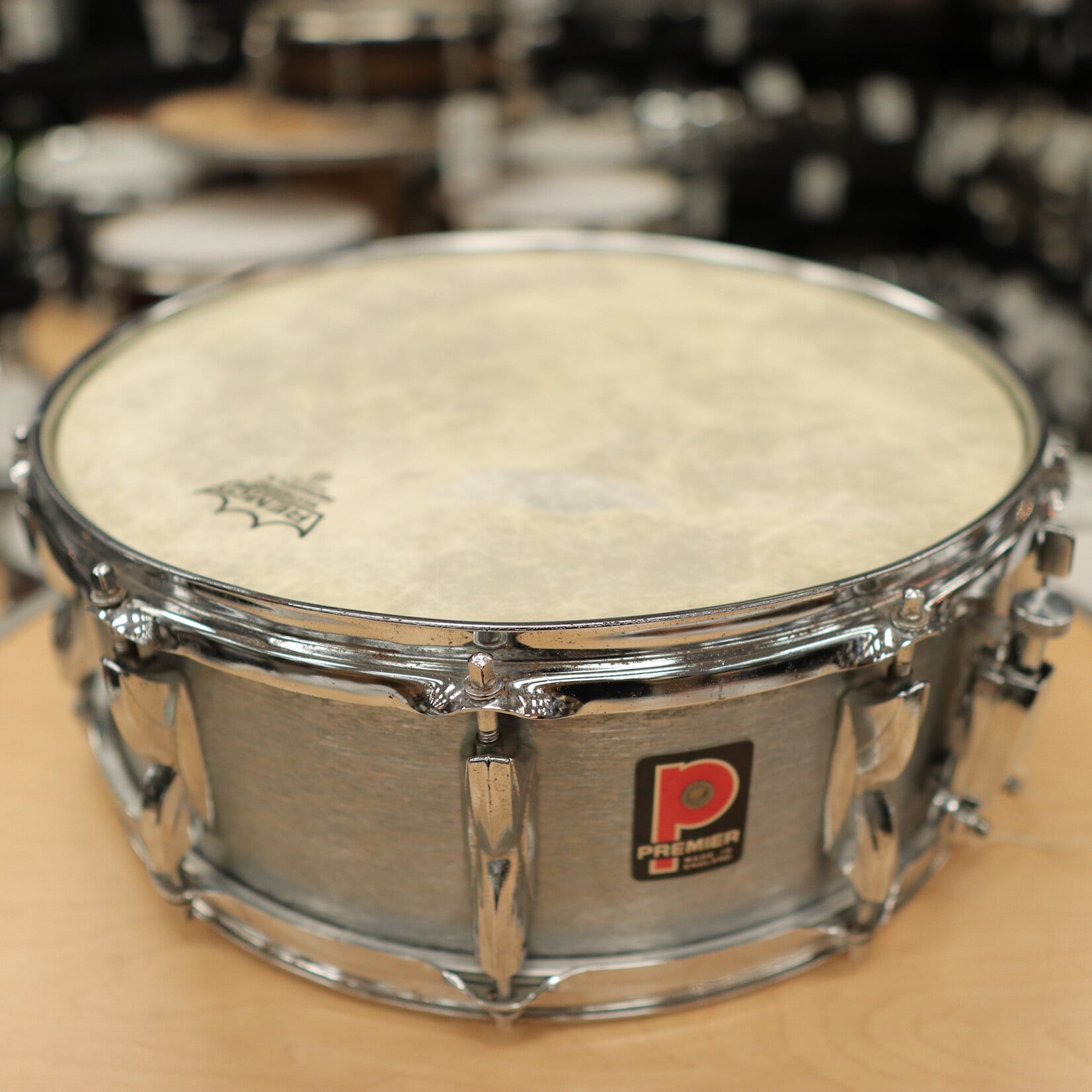 Premier Vintage 1970s Premier Hi-Fi  5x14" Brushed Chrome over Aluminum Snare Drum (Made in England)