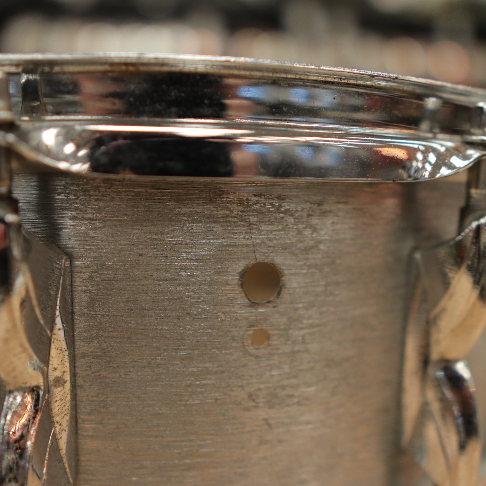 Premier Vintage 1970s Premier Hi-Fi  5x14" Brushed Chrome over Aluminum Snare Drum (Made in England)