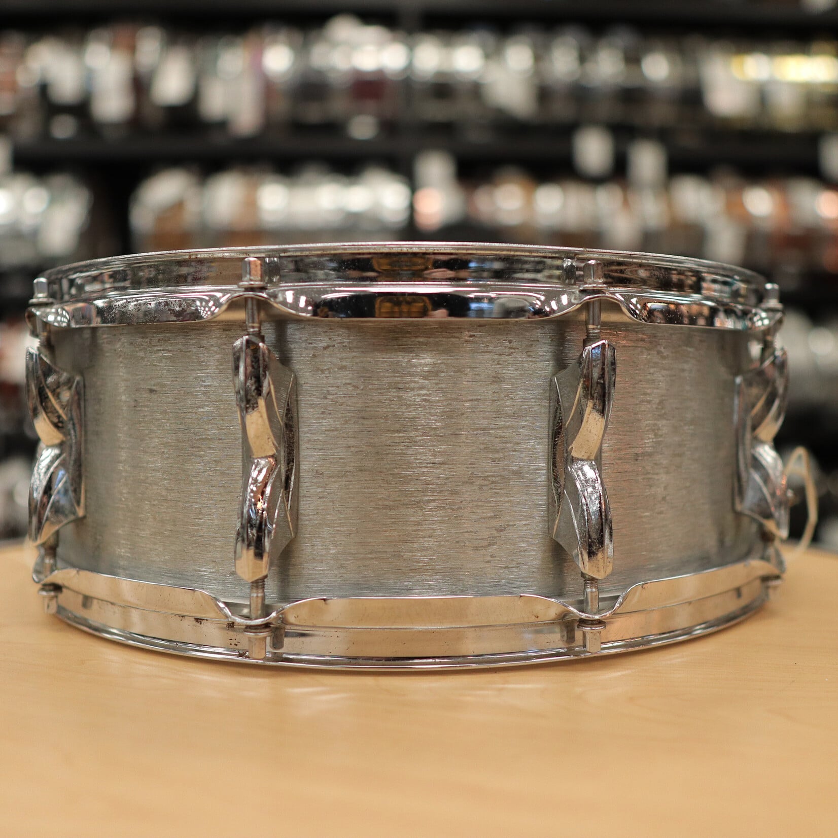 Premier Vintage 1970s Premier Hi-Fi  5x14" Brushed Chrome over Aluminum Snare Drum (Made in England)