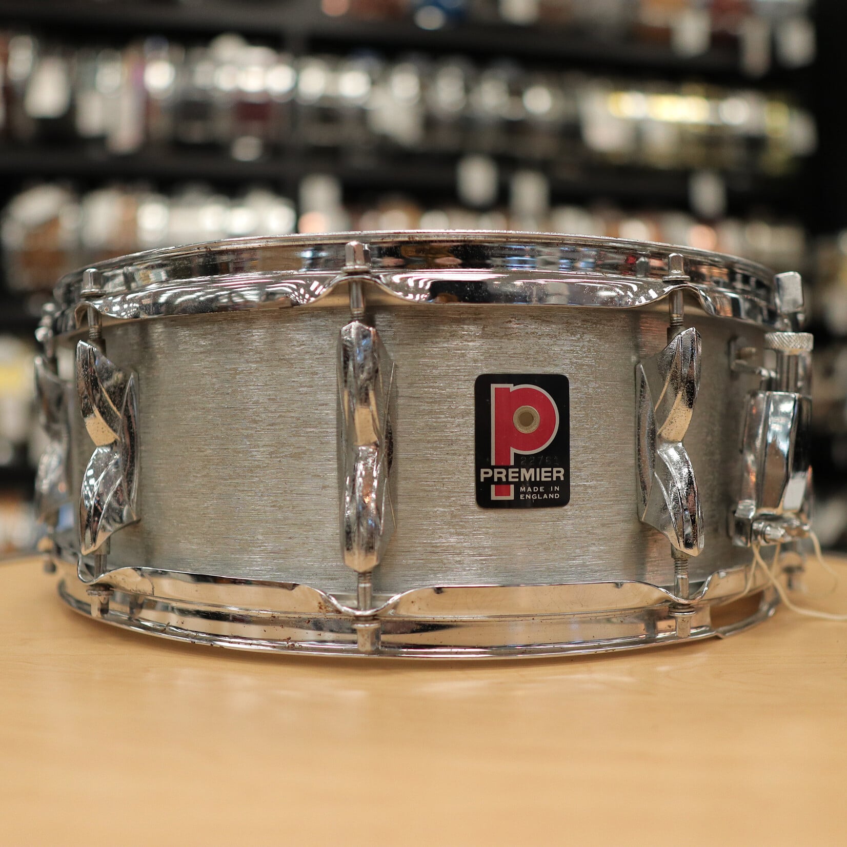 Premier Vintage 1970s Premier Hi-Fi  5x14" Brushed Chrome over Aluminum Snare Drum (Made in England)