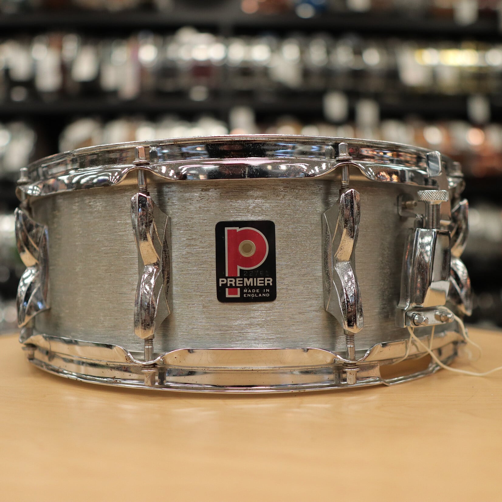 Premier Vintage 1970s Premier Hi-Fi  5x14" Brushed Chrome over Aluminum Snare Drum (Made in England)