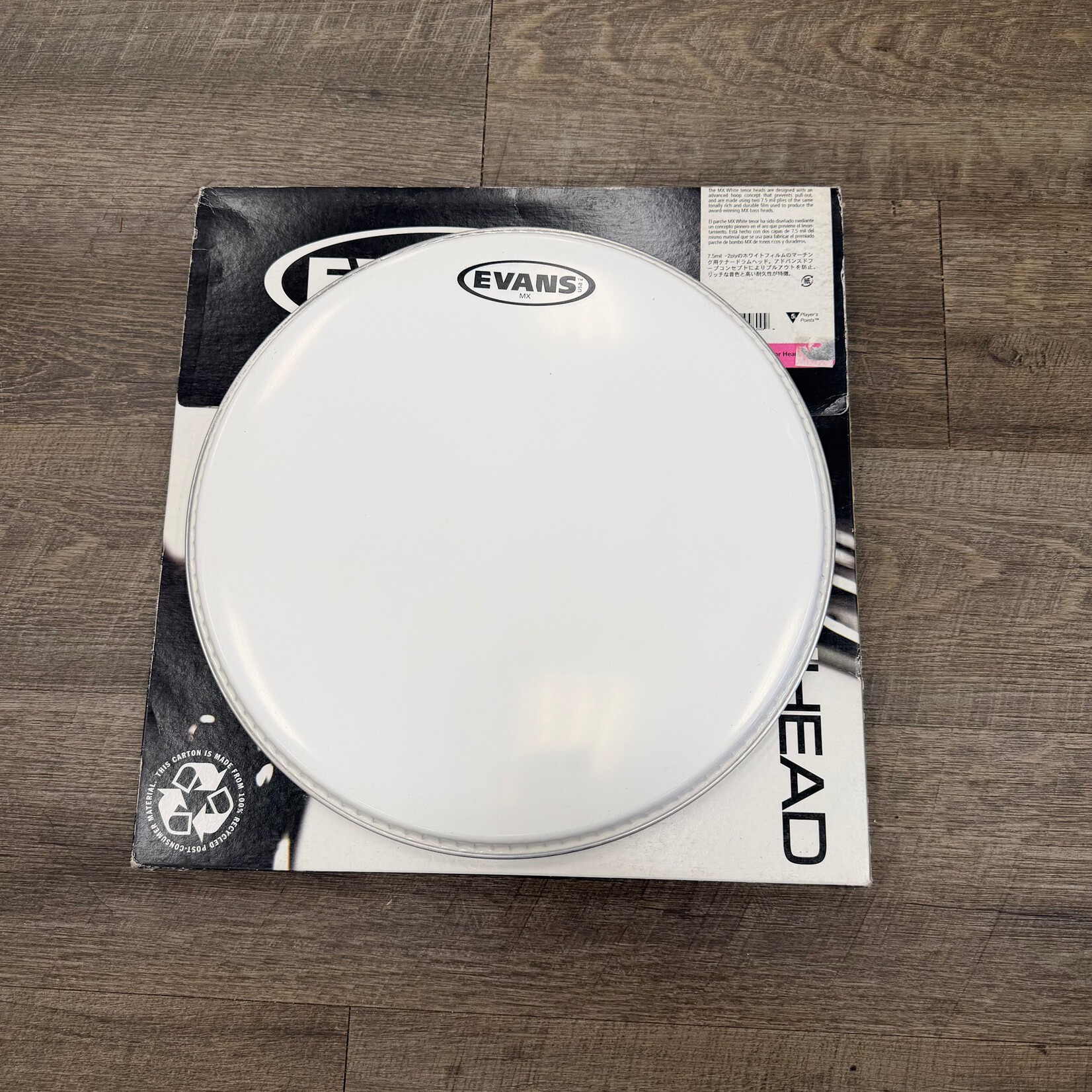 Evans NOS Evans 13" White MX White Tenor TT13MXW