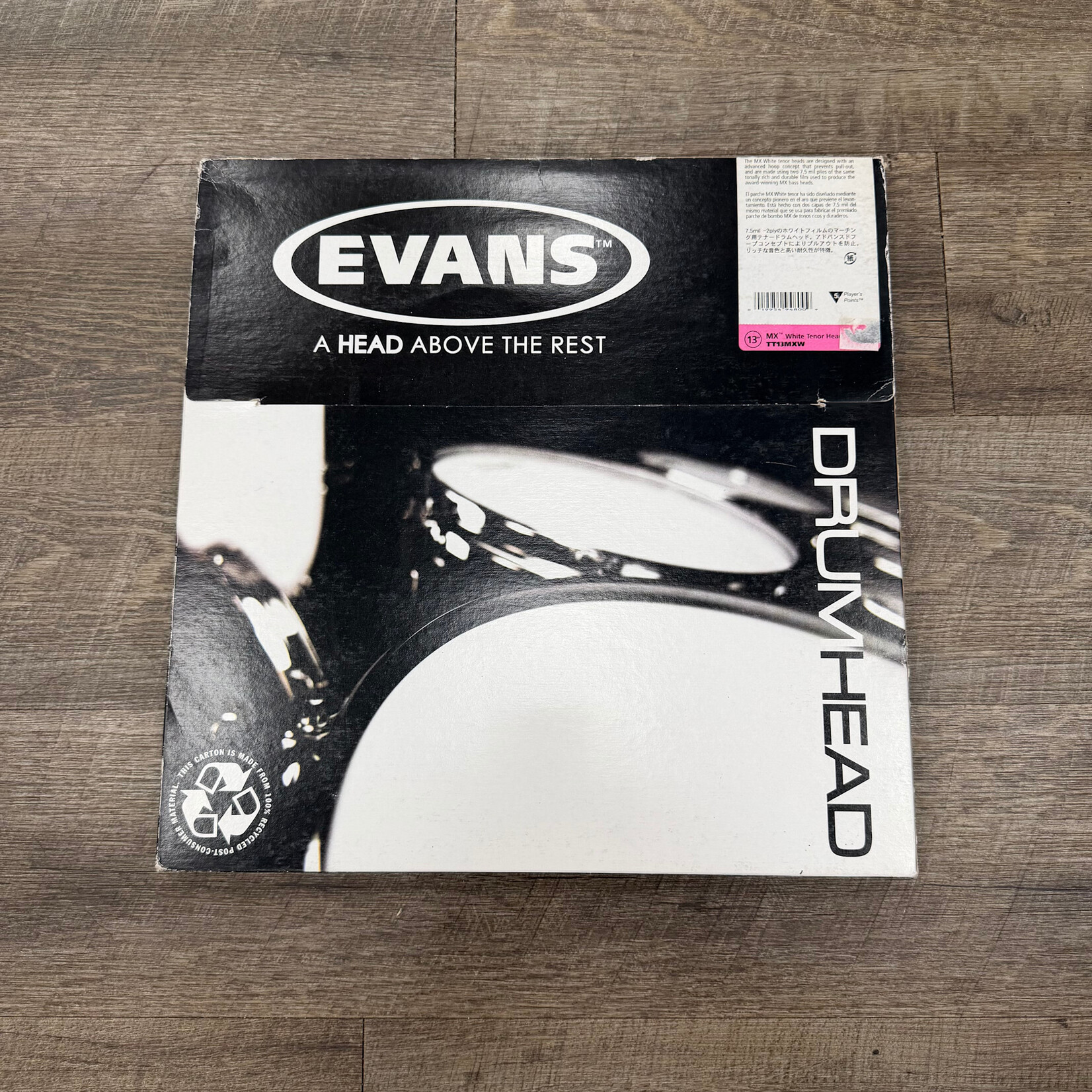 Evans NOS Evans 13" White MX White Tenor TT13MXW