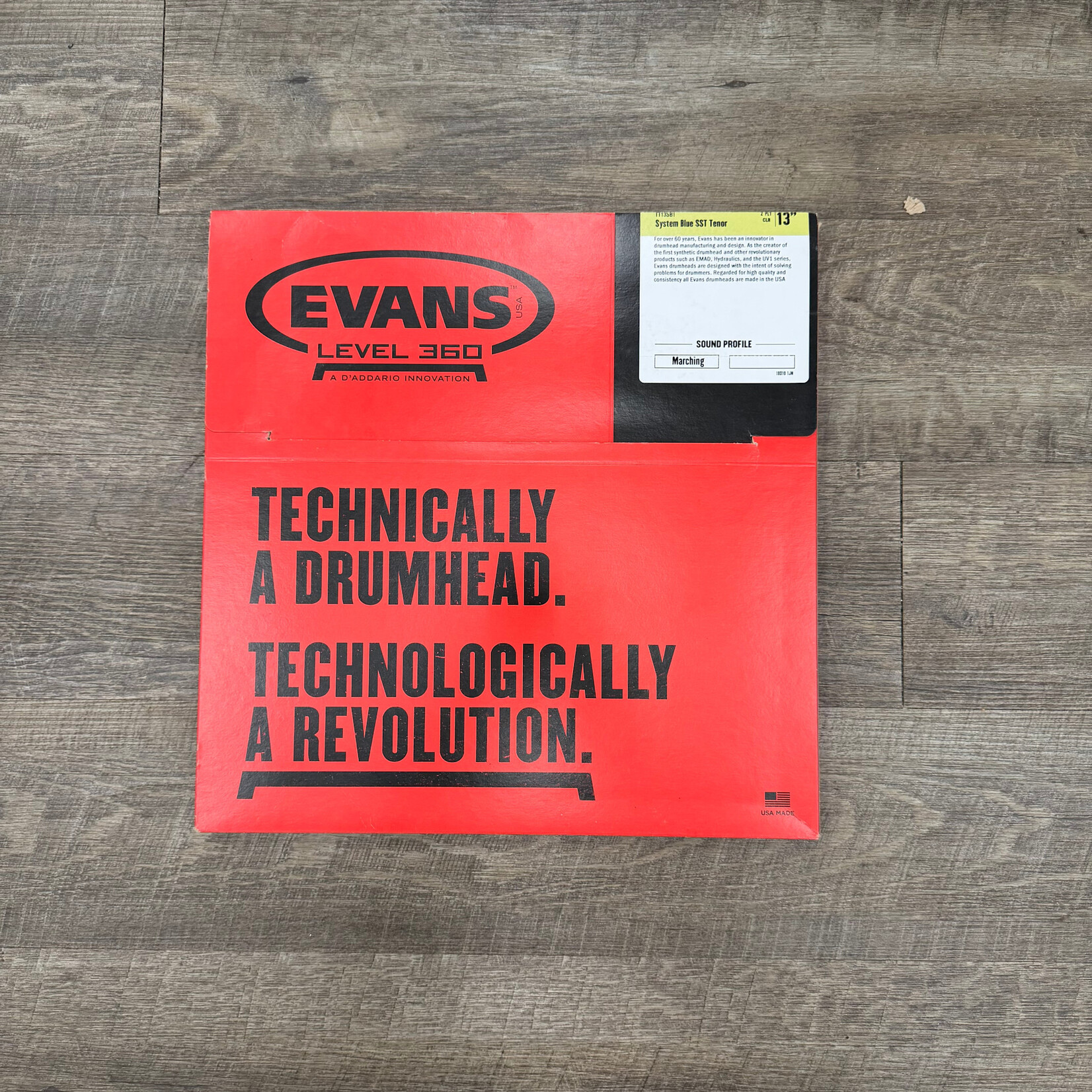 Evans NOS Evans 13" Marching Tenor System Blue Drumhead TT13SB1